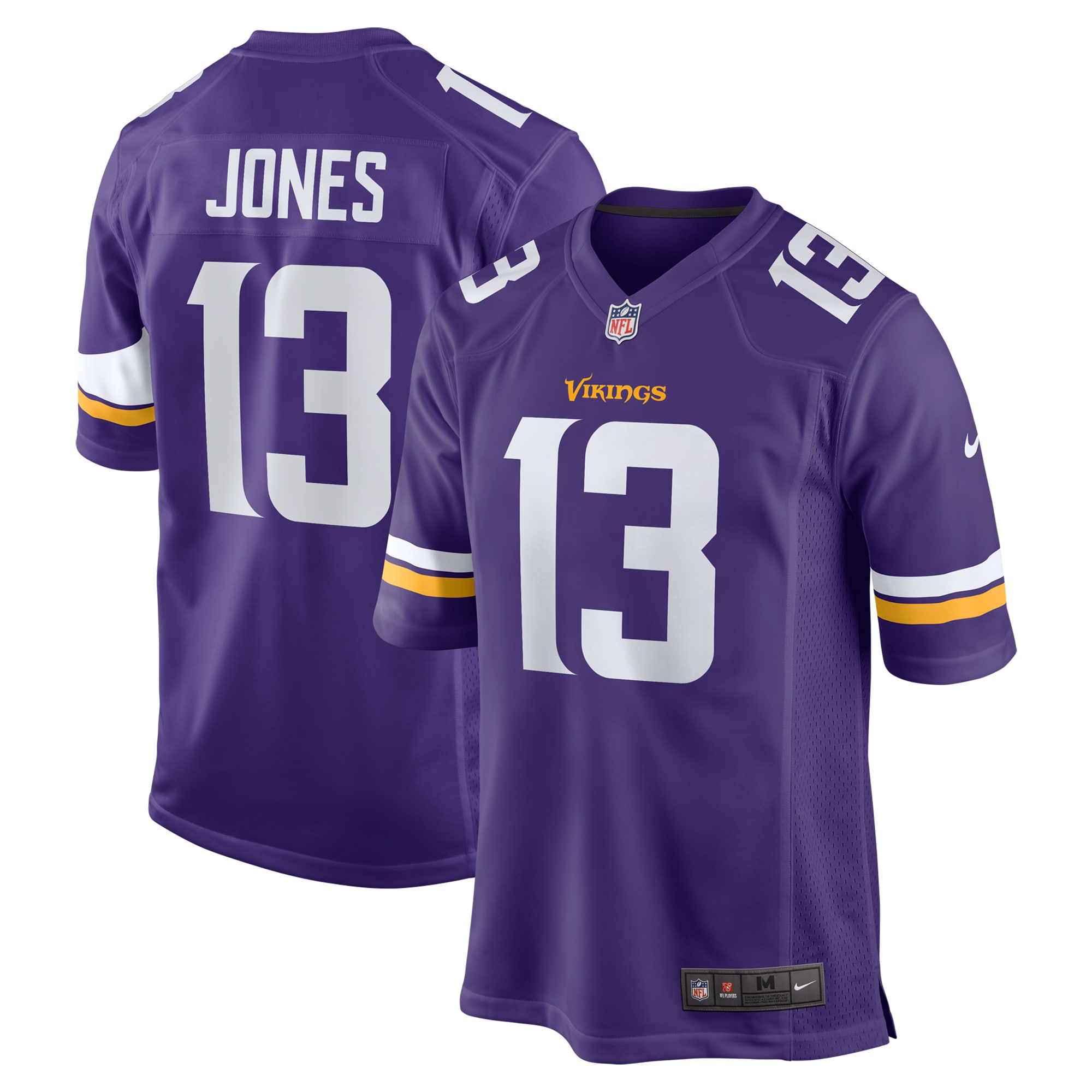 Men's Minnesota Vikings Daniel Jones Purple Team Game Jersey JS3221 nicesnker