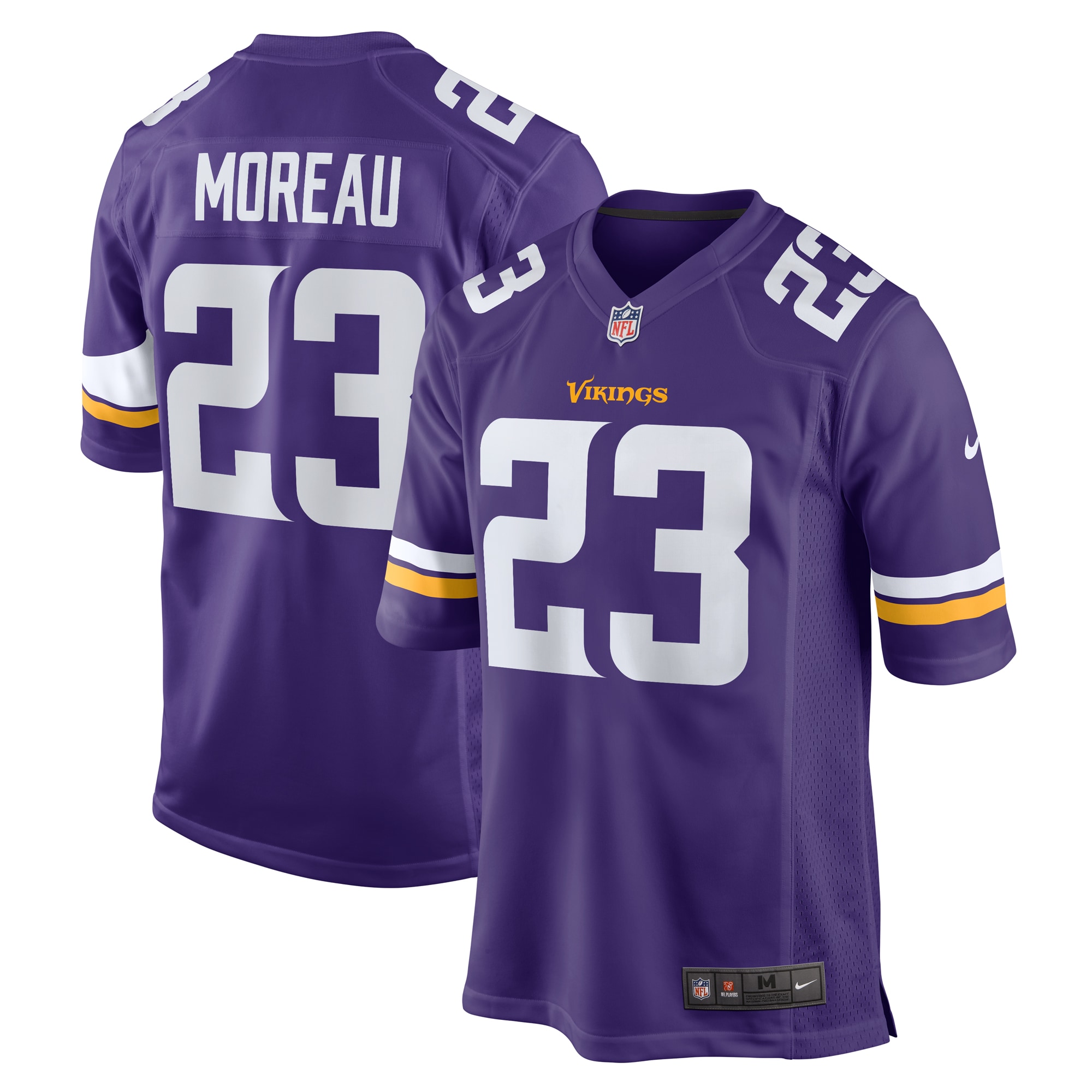 Men's Minnesota Vikings Fabian Moreau Purple Game Jersey JS5463 nicesnker