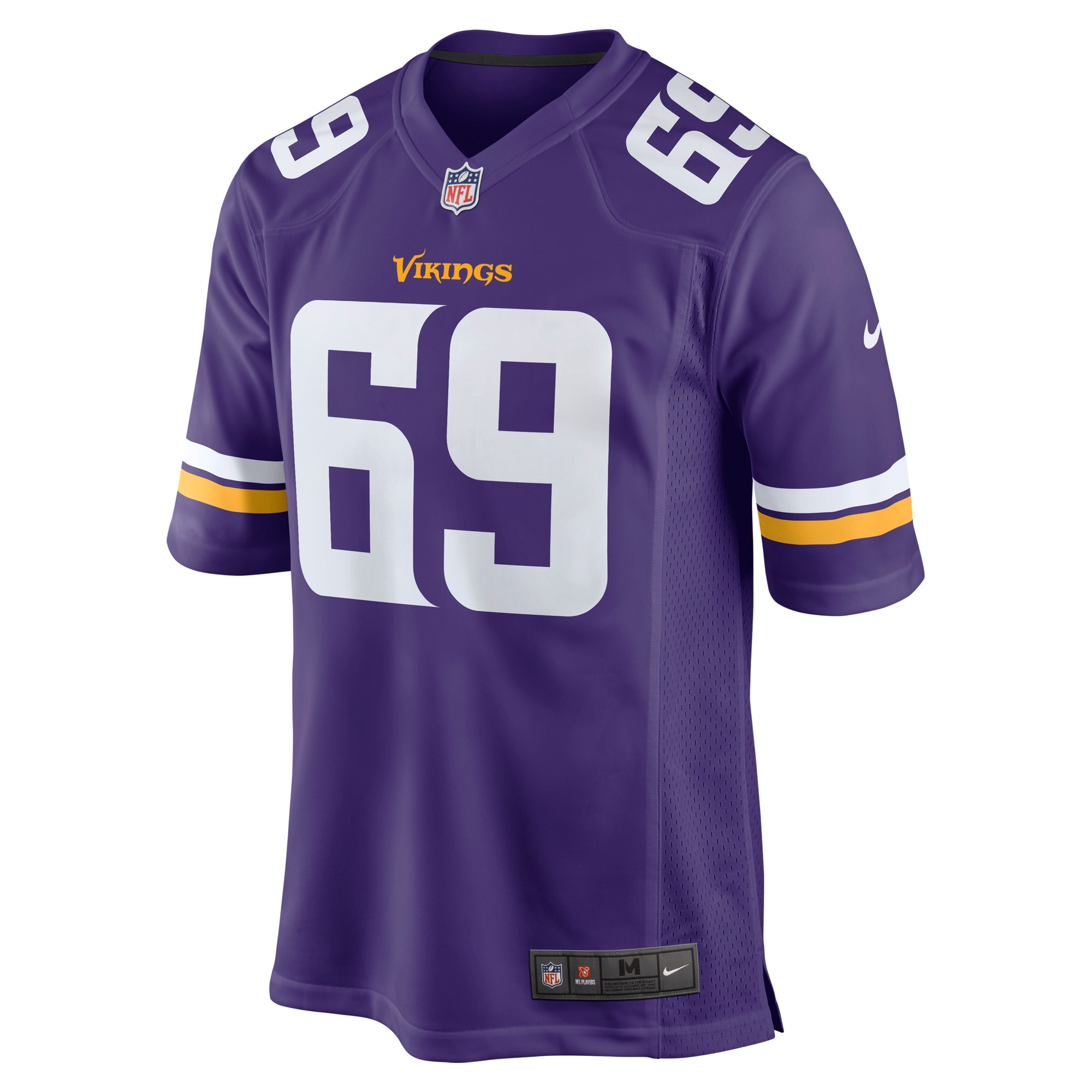 Alternative view of Men's Minnesota Vikings Jared Allen Purple Retired Player Game Jersey JS2253 nicesnker