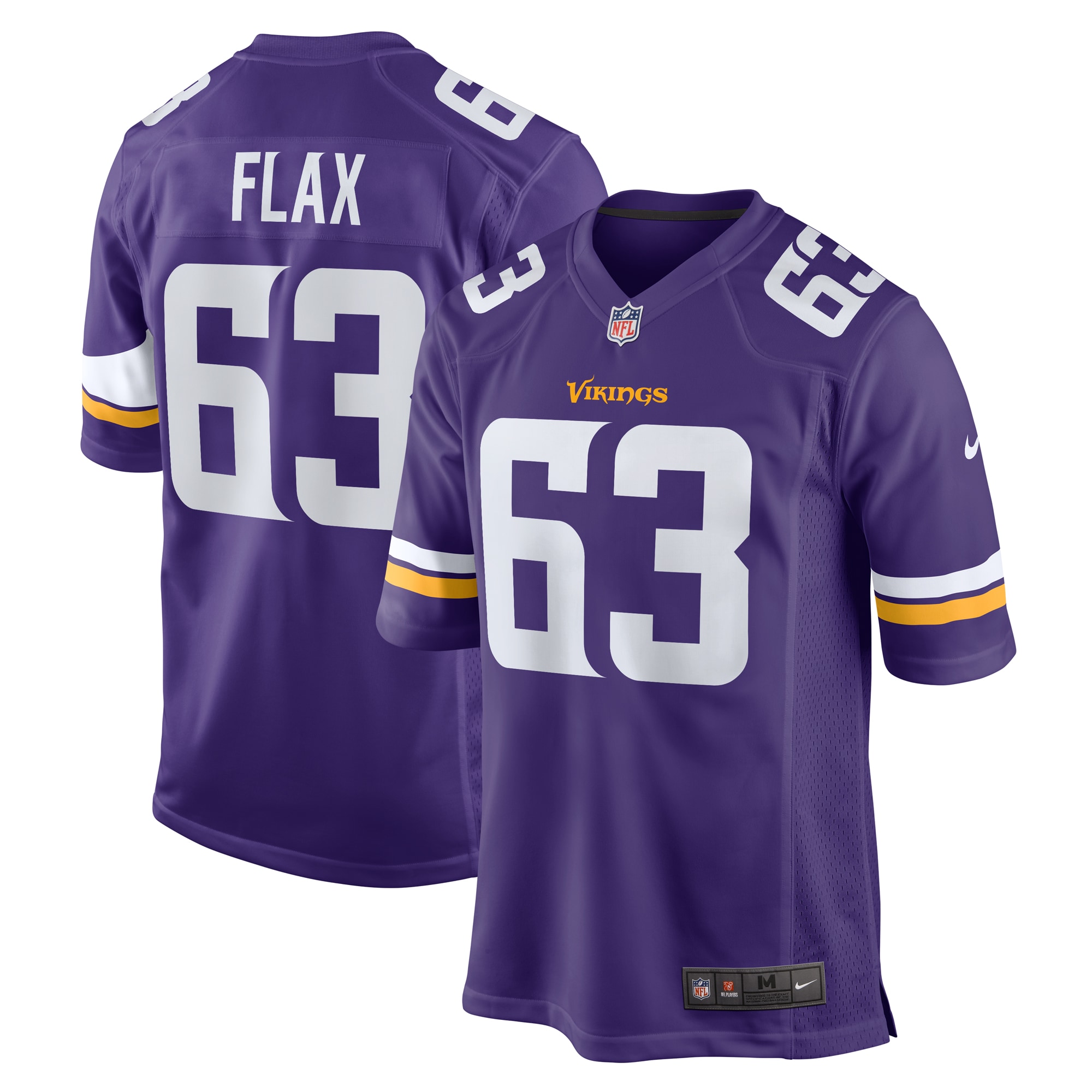 Men's Minnesota Vikings Jeremy Flax Purple Game Jersey JS4730 nicesnker