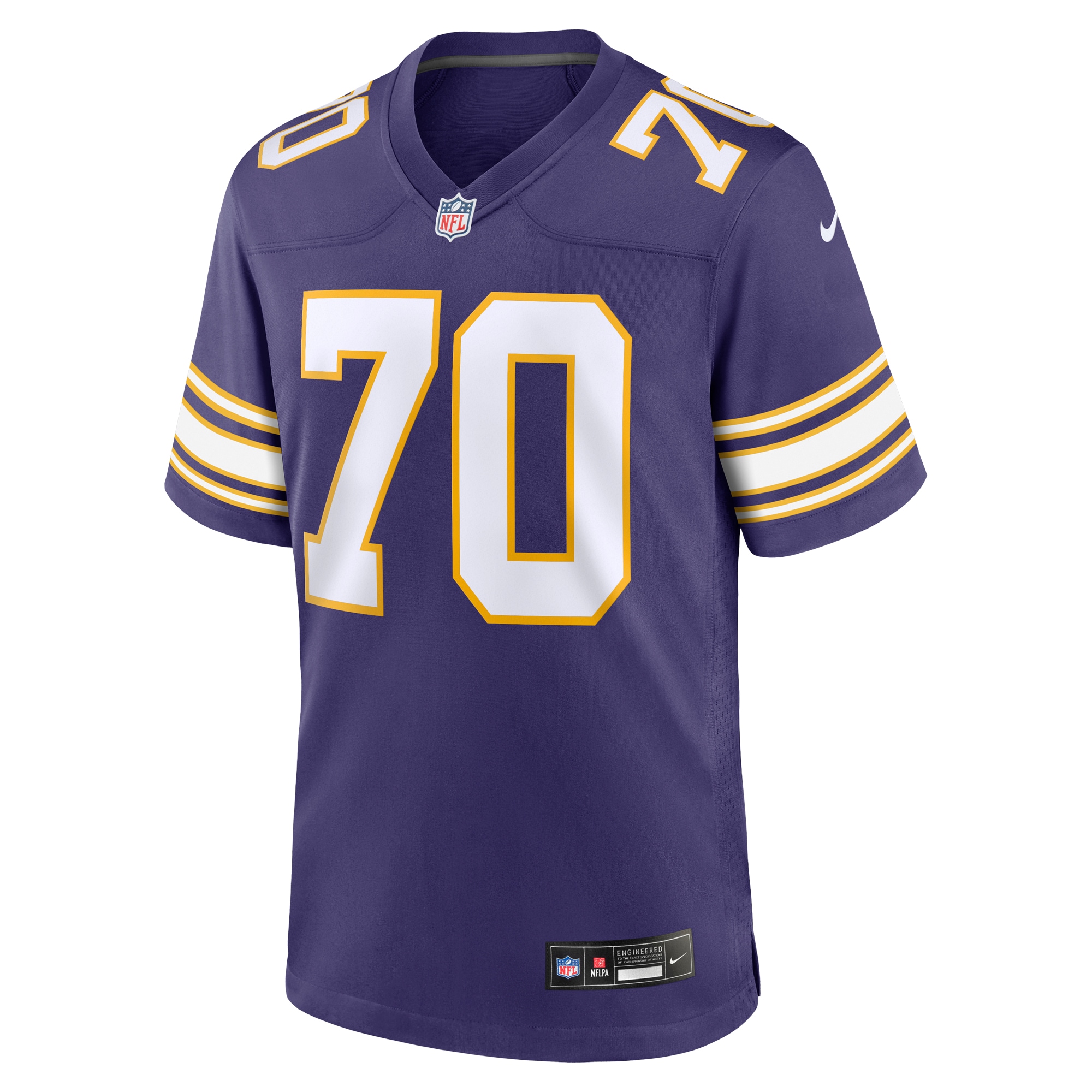 Alternative view of Men's Minnesota Vikings Jim Marshall Purple Classic Retired Player Jersey JS9591 nicesnker