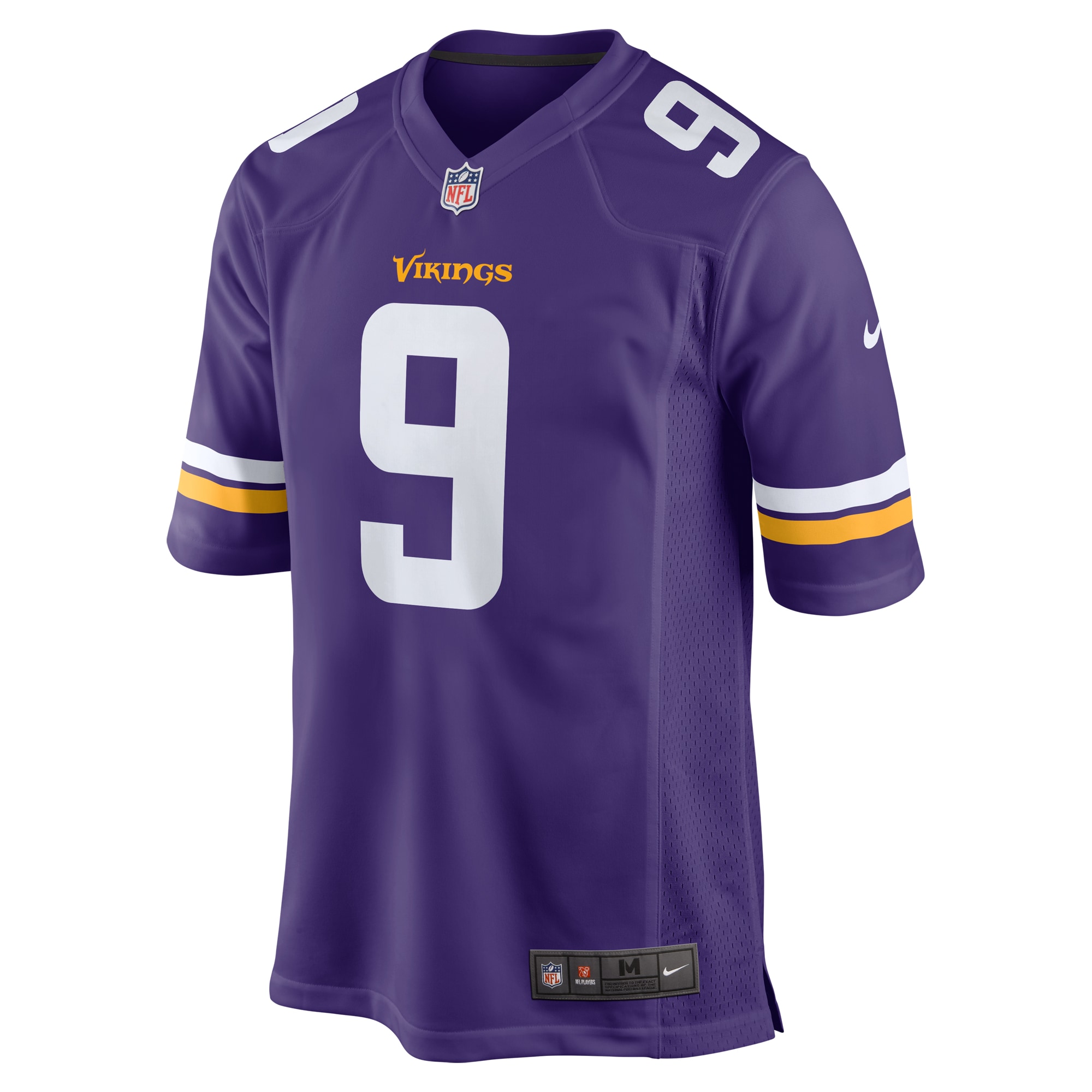 Alternative view of Men's Minnesota Vikings J.J. McCarthy Purple Player Game Jersey JS6392 nicesnker