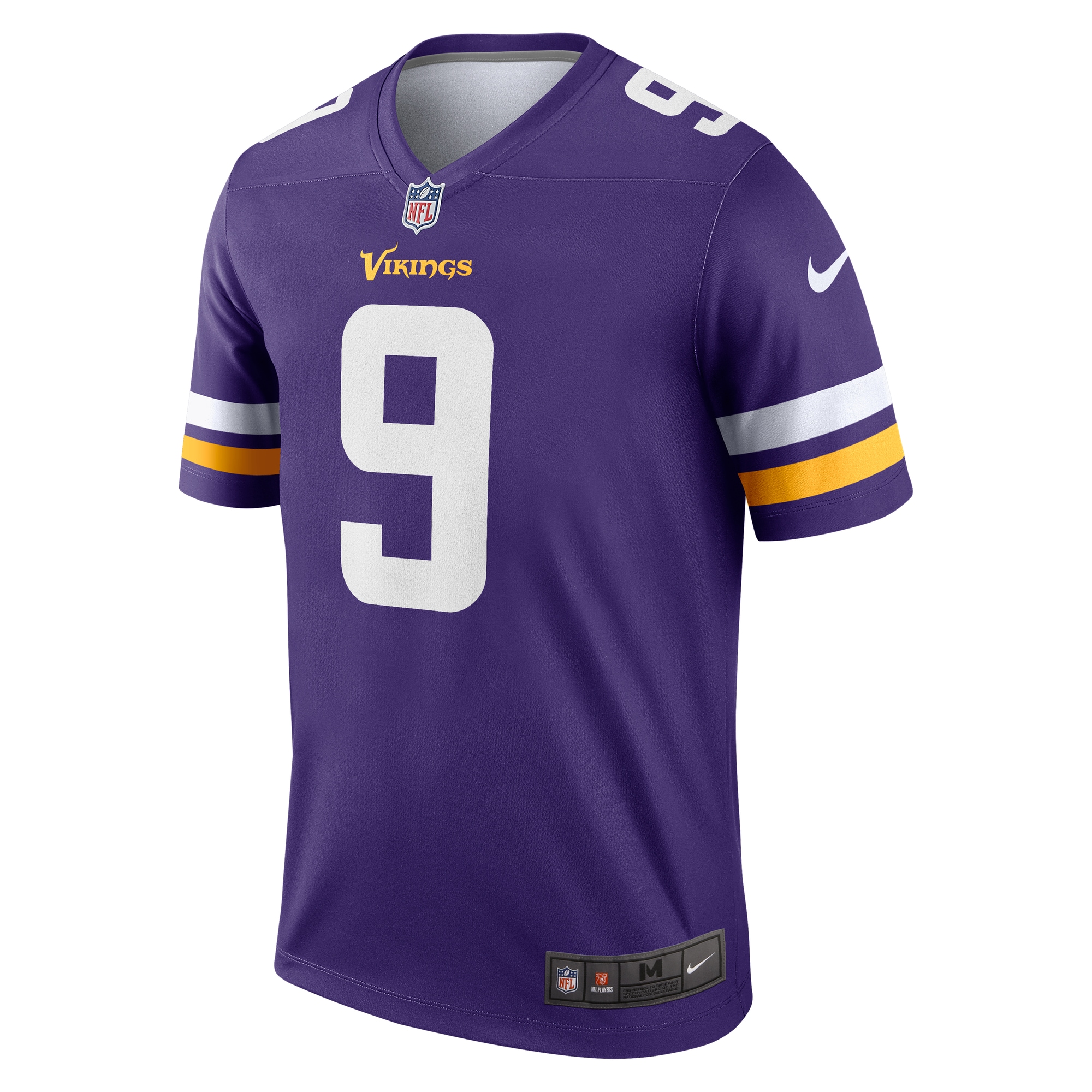 Alternative view of Men's Minnesota Vikings J.J. McCarthy Purple Team Legend Player Performance Jersey JS5600 nicesnker