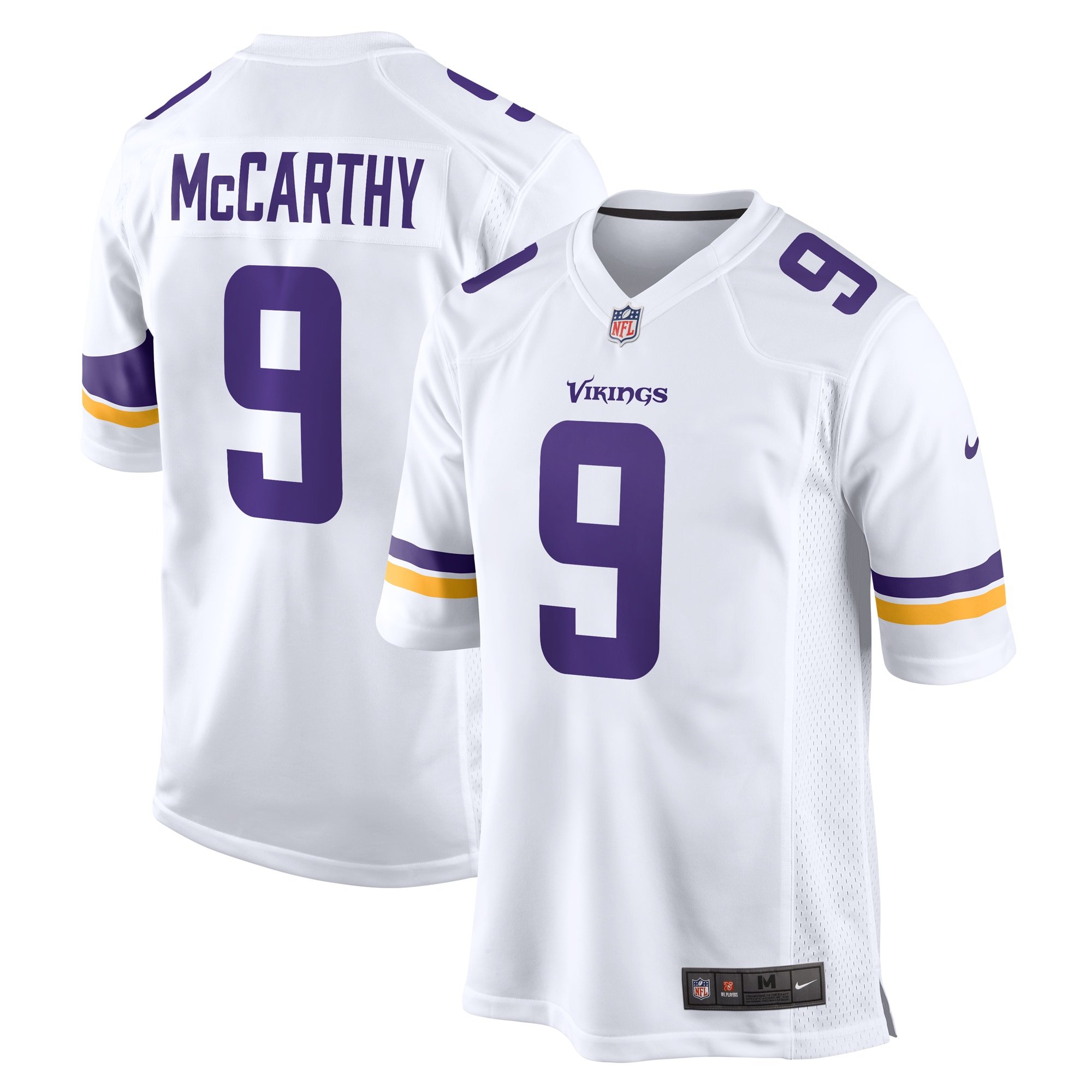 Men's Minnesota Vikings J.J. McCarthy White Game Jersey JS4944 nicesnker