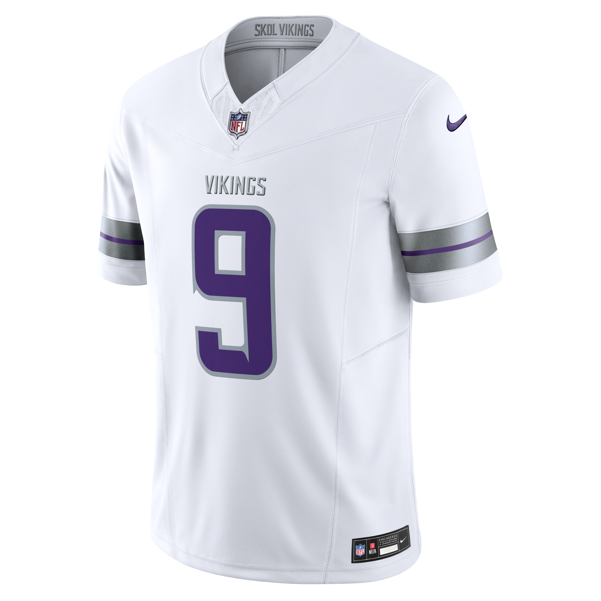 Alternative view of Men's Minnesota Vikings J.J. McCarthy White Vapor F.U.S.E. Limited Jersey JS6851 nicesnker
