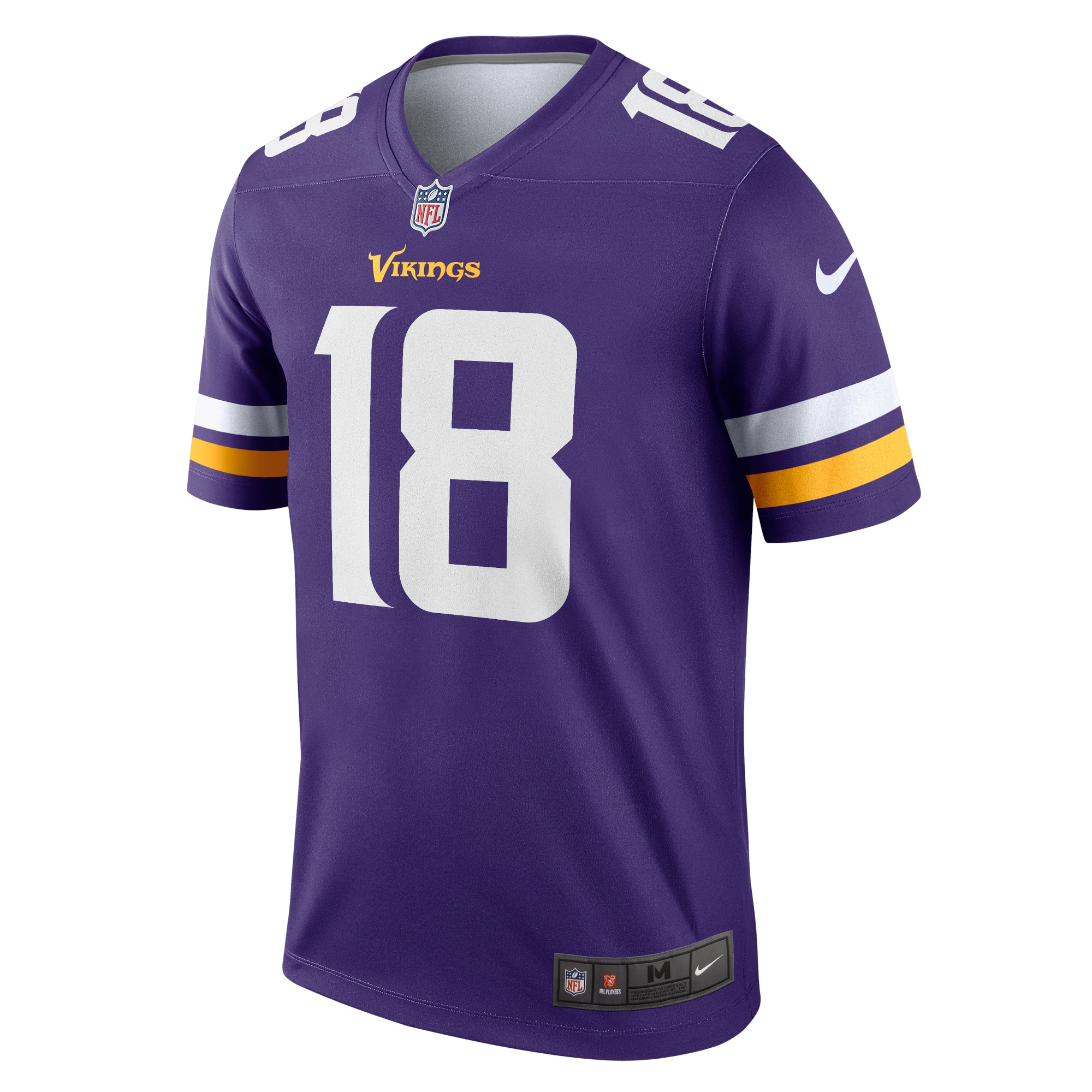 Alternative view of Men's Minnesota Vikings Justin Jefferson Purple Alternate Legend Player Performance Top JS4896 nicesnker