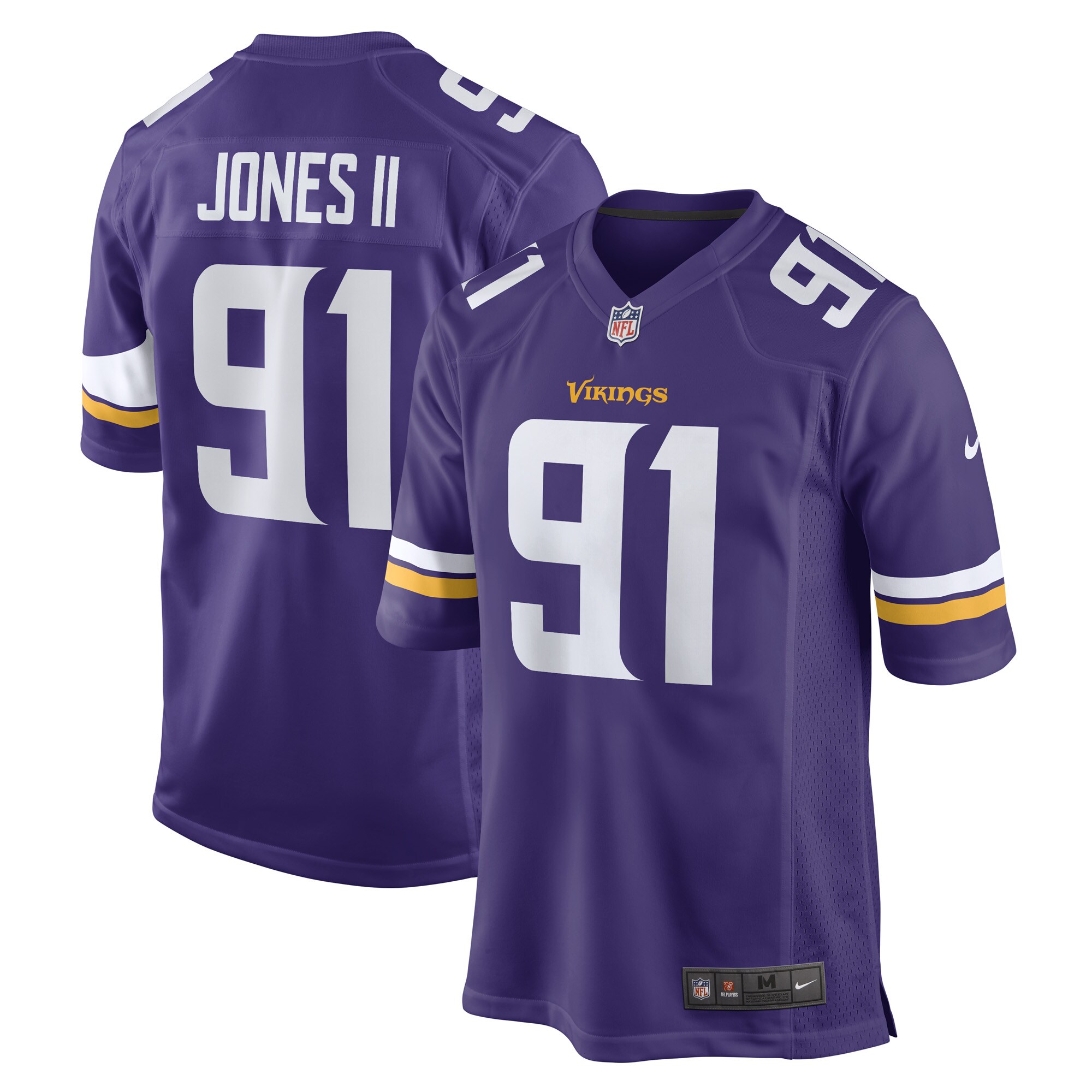 Men's Minnesota Vikings Patrick Jones II Purple Team Game Player Jersey JS1250 nicesnker