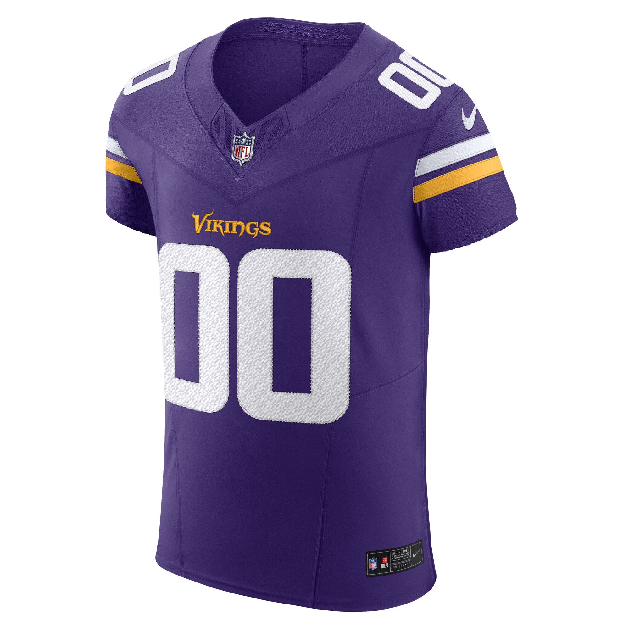 Alternative view of Men's Minnesota Vikings Purple Vapor F.U.S.E. Elite Custom Jersey JS8046 nicesnker