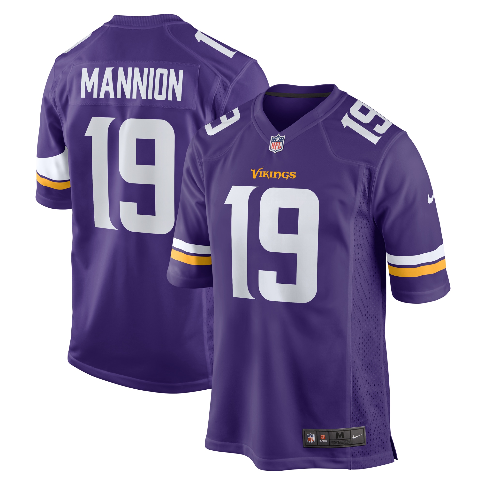 Men's Minnesota Vikings Sean Mannion Purple Game Jersey JS3894 nicesnker