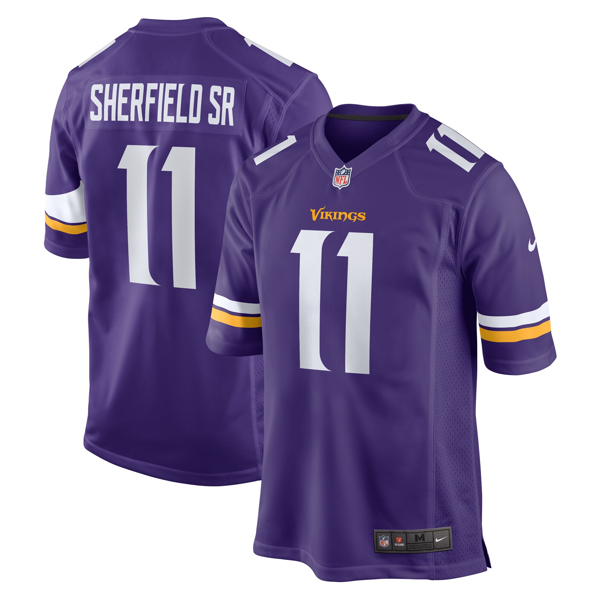 Men's Minnesota Vikings Trent Sherfield Sr. Purple Game Jersey JS7374 nicesnker