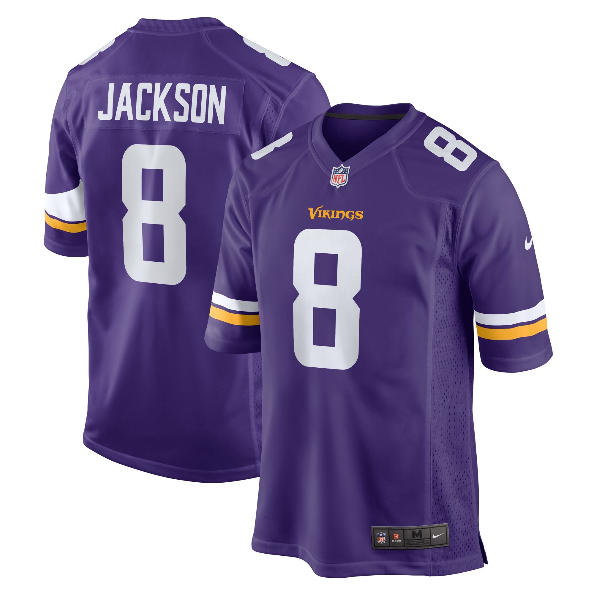 Men's Minnesota Vikings Trishton Jackson Purple Game Jersey JS6654 nicesnker