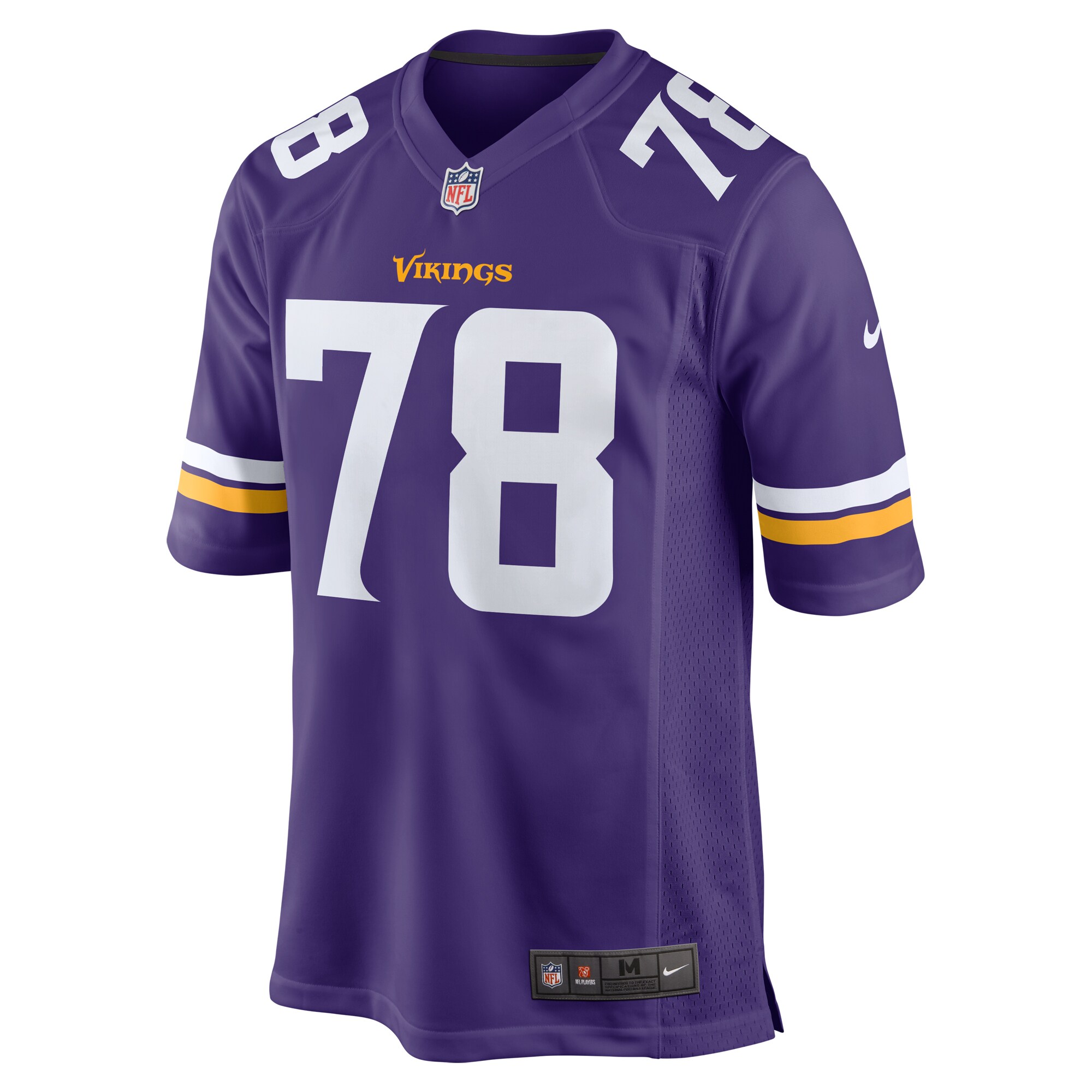 Alternative view of Men's Minnesota Vikings Walter Rouse Purple Game Jersey JS2327 nicesnker