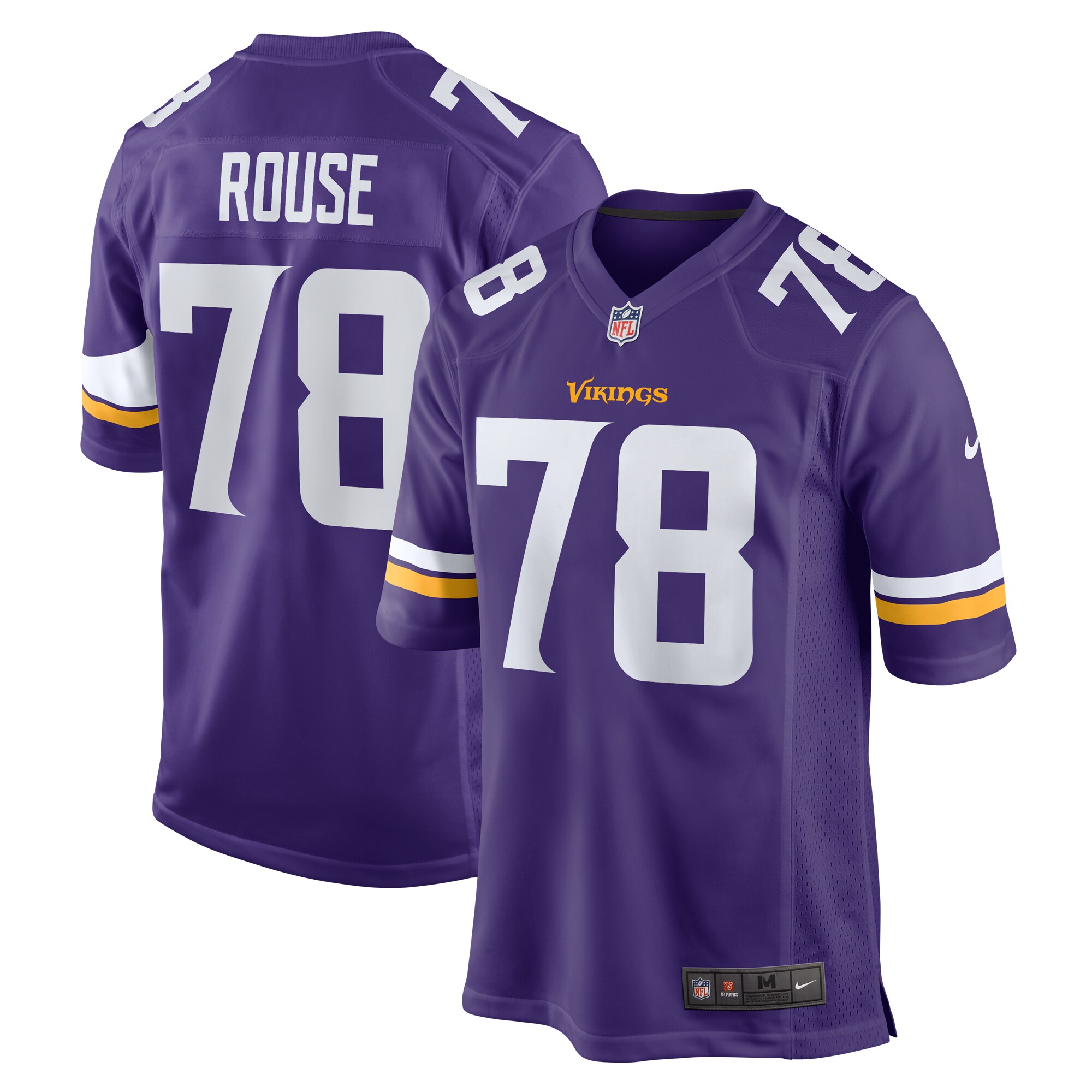Men's Minnesota Vikings Walter Rouse Purple Game Jersey JS2327 nicesnker