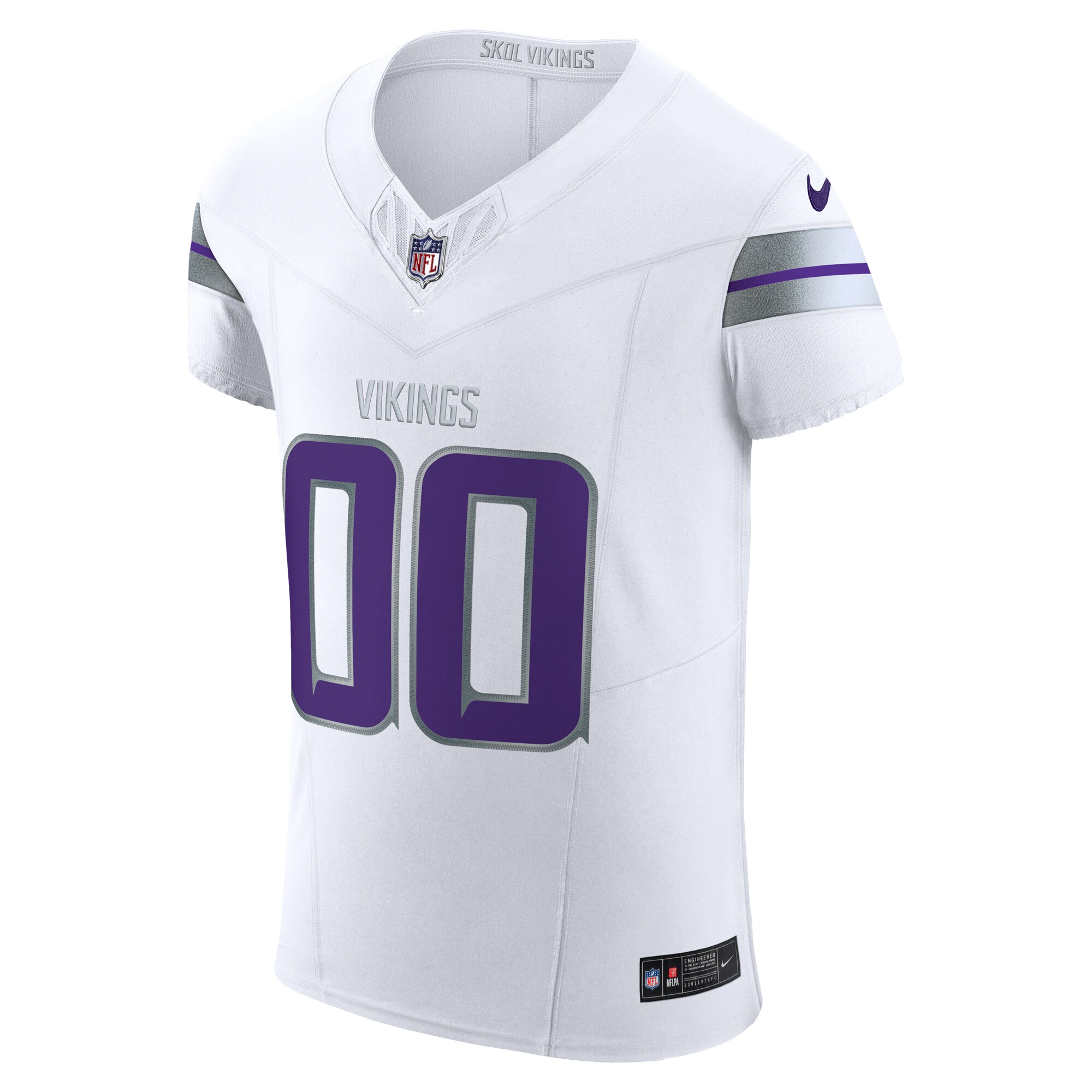 Alternative view of Men's Minnesota Vikings White Vapor F.U.S.E. Elite Custom Jersey JS4180 nicesnker