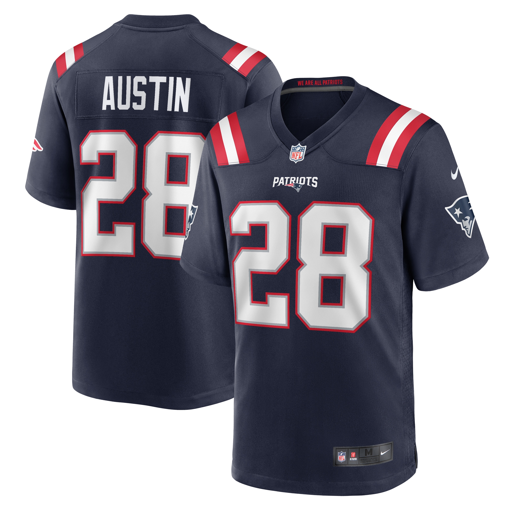 Men's New England Patriots Alex Austin Navy Game Jersey JS4886 nicesnker