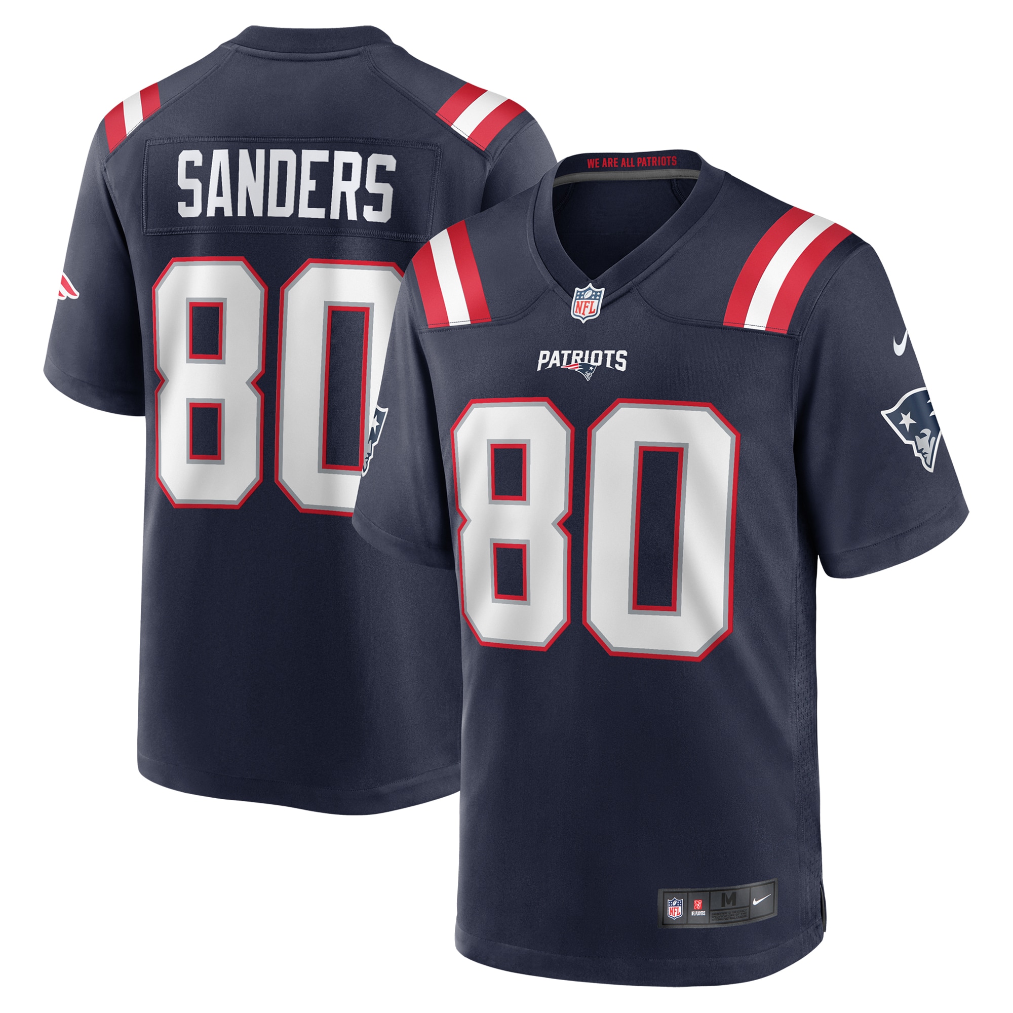 Men's New England Patriots Braylon Sanders Navy Game Jersey JS4102 nicesnker