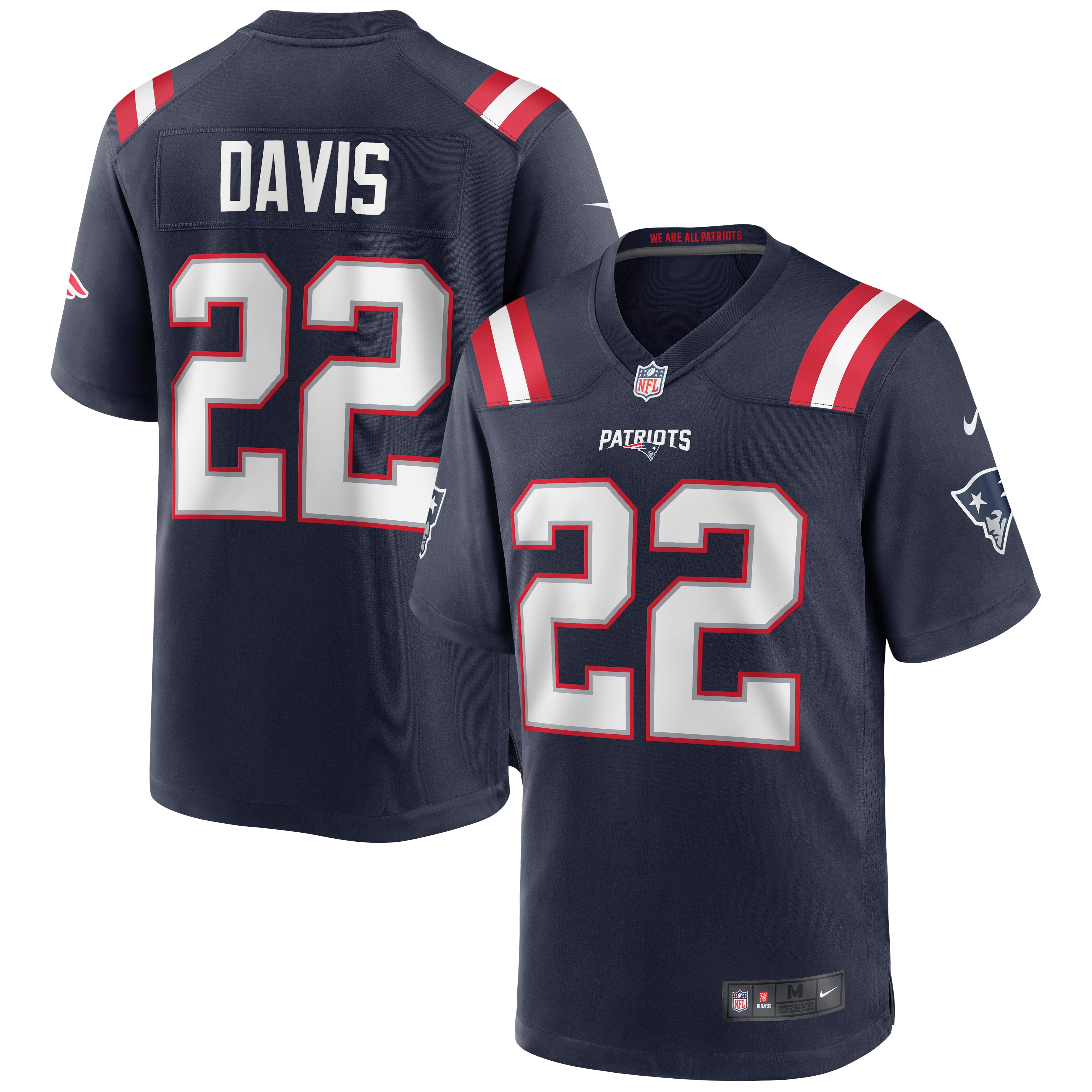 Men's New England Patriots Cody Davis Navy Game Jersey JS7048 nicesnker
