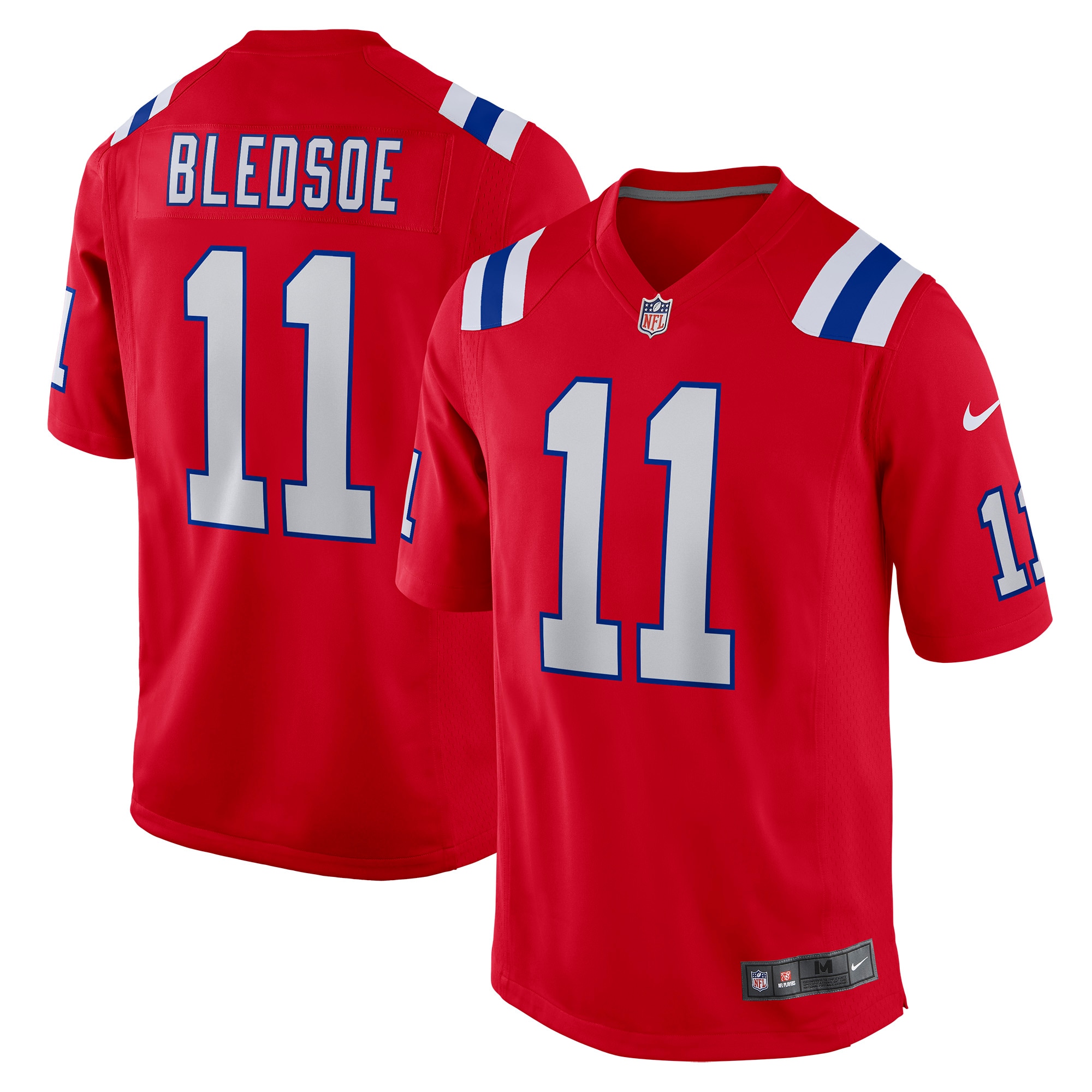 Men's New England Patriots Drew Bledsoe Red Retired Player Alternate Game Jersey JS3233 nicesnker