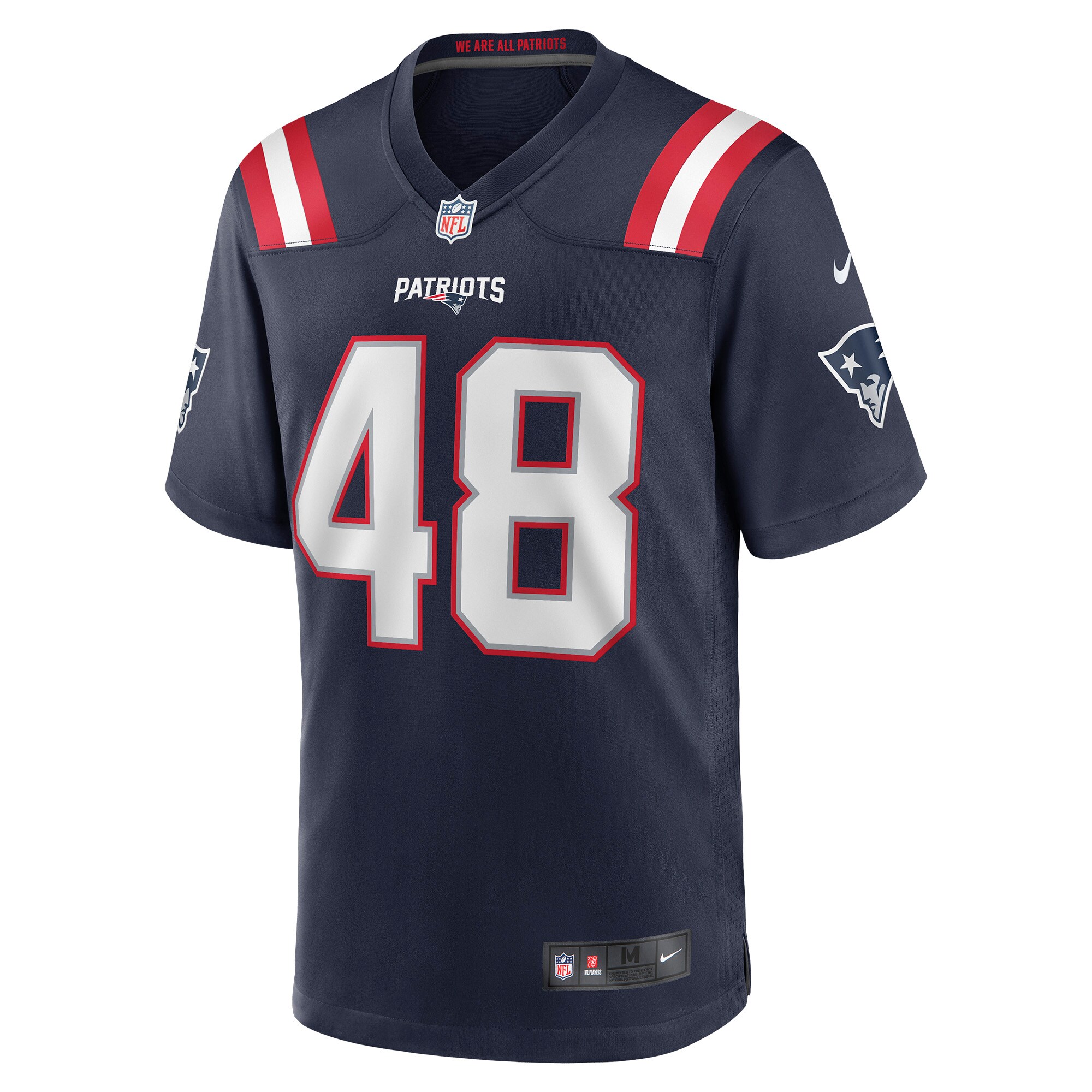Alternative view of Men's New England Patriots Jahlani Tavai Navy Game Player Jersey JS2633 nicesnker
