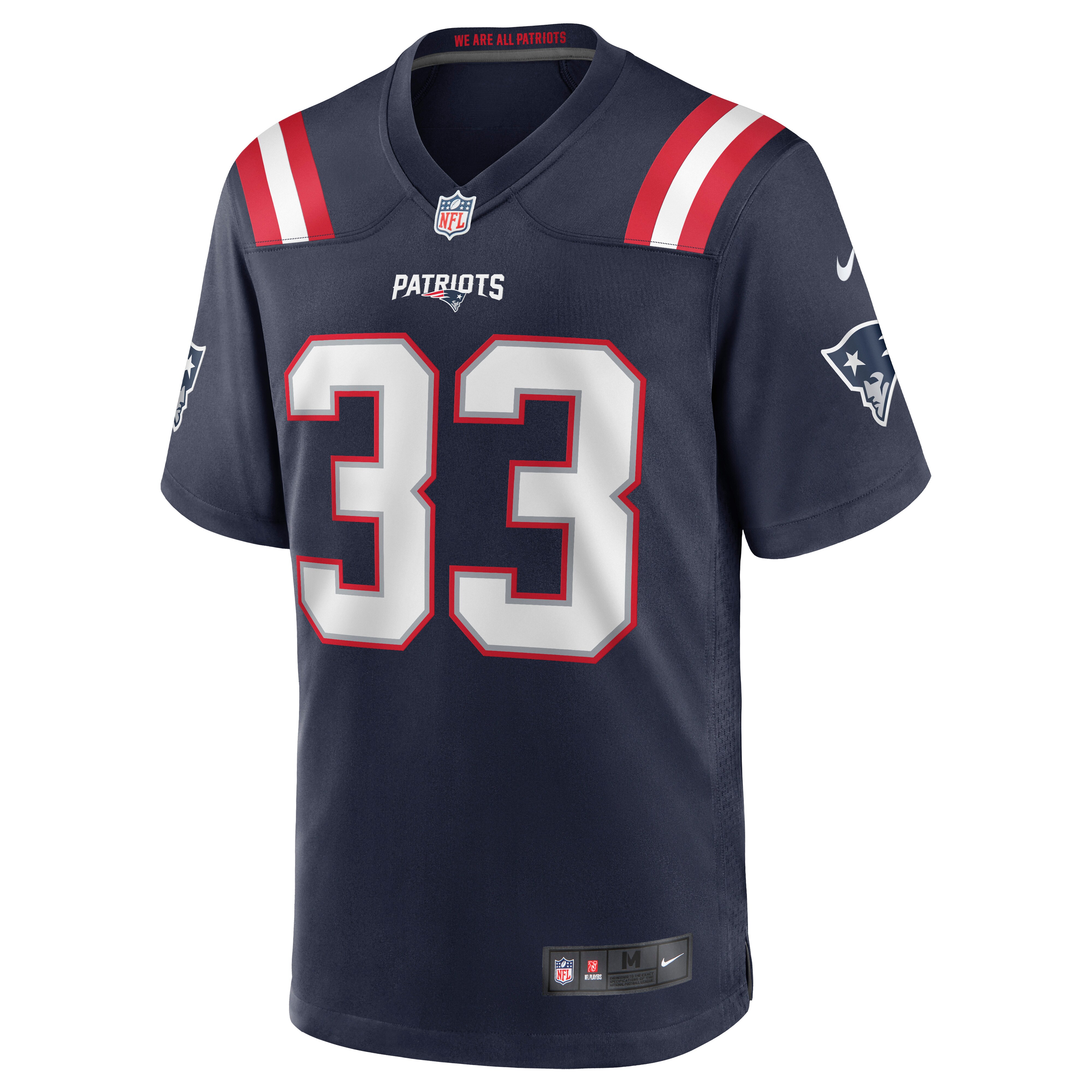 Alternative view of Men's New England Patriots Joejuan Williams Navy Game Jersey JS4478 nicesnker