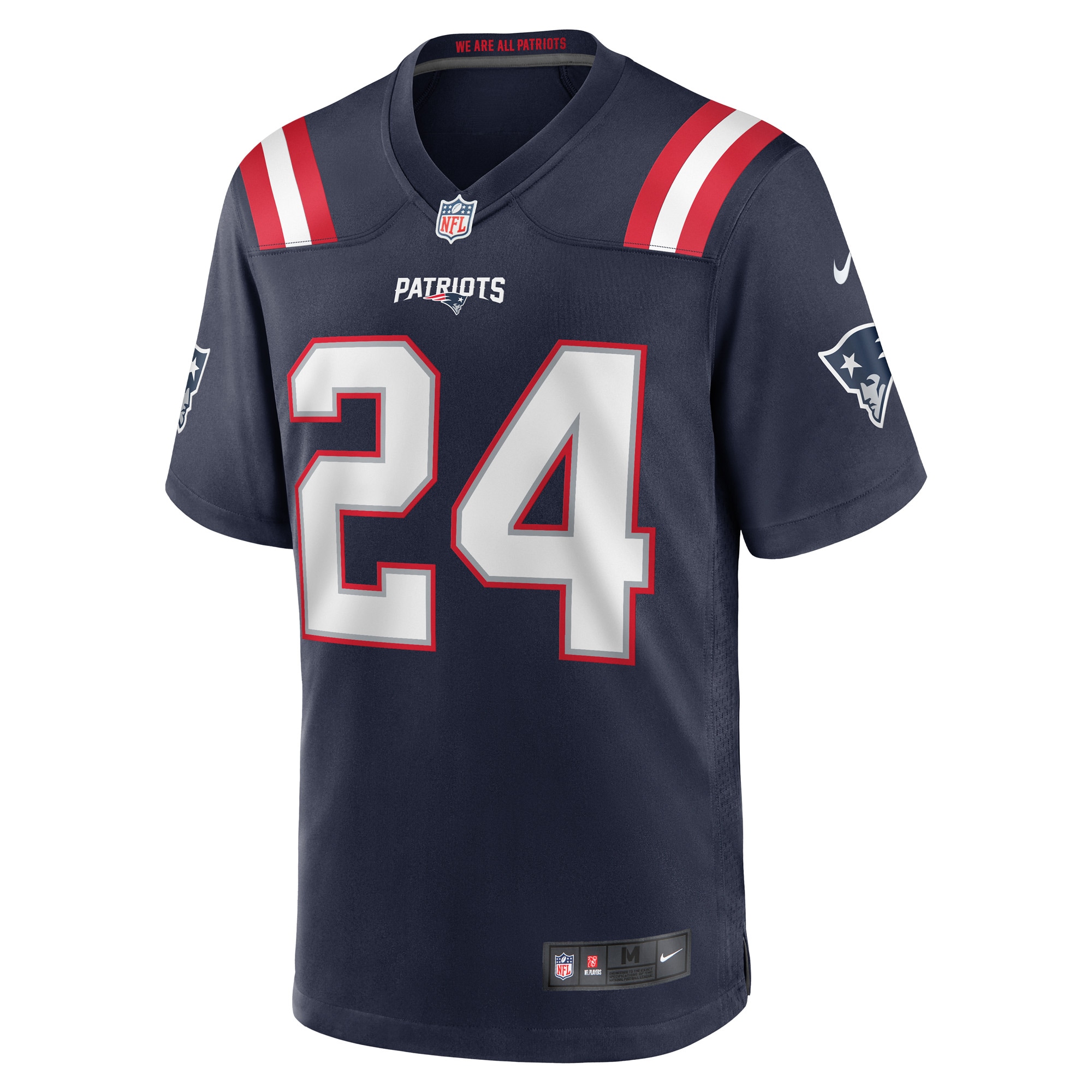 Alternative view of Men's New England Patriots Joshuah Bledsoe Navy Game Player Jersey JS8755 nicesnker