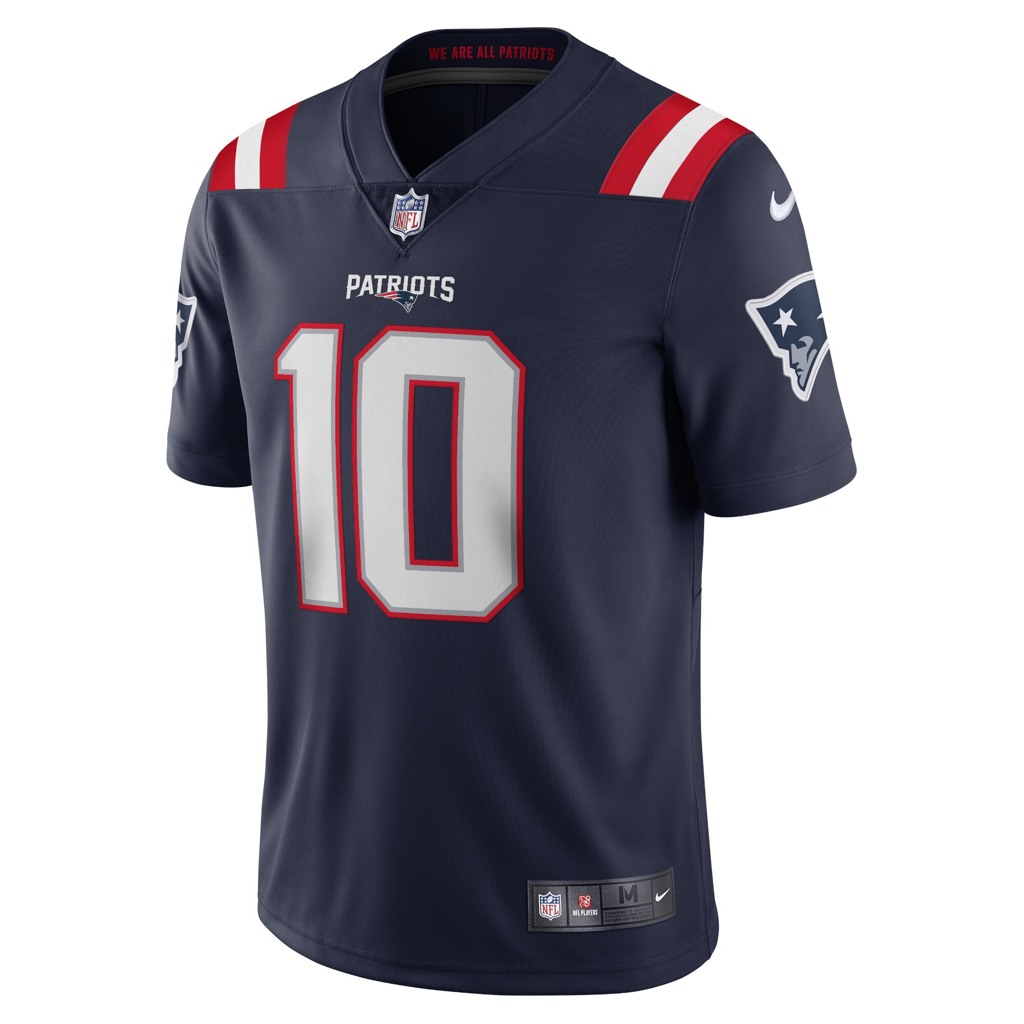 Alternative view of Men's New England Patriots Mac Jones Navy Vapor Limited Jersey JS4344 nicesnker