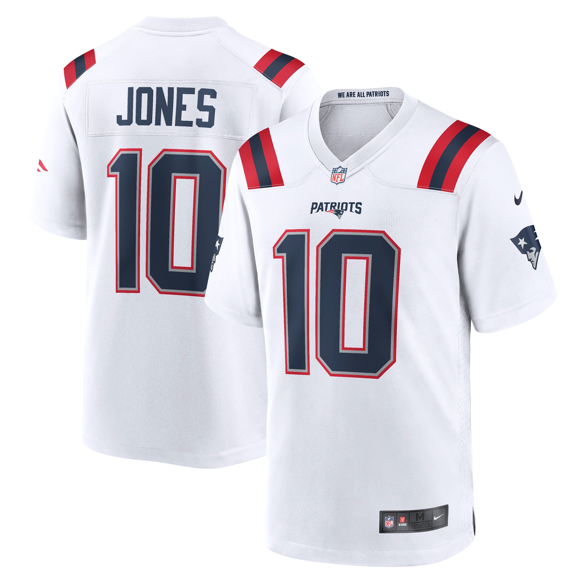 Men's New England Patriots Mac Jones White Player Game Jersey JS9599 nicesnker