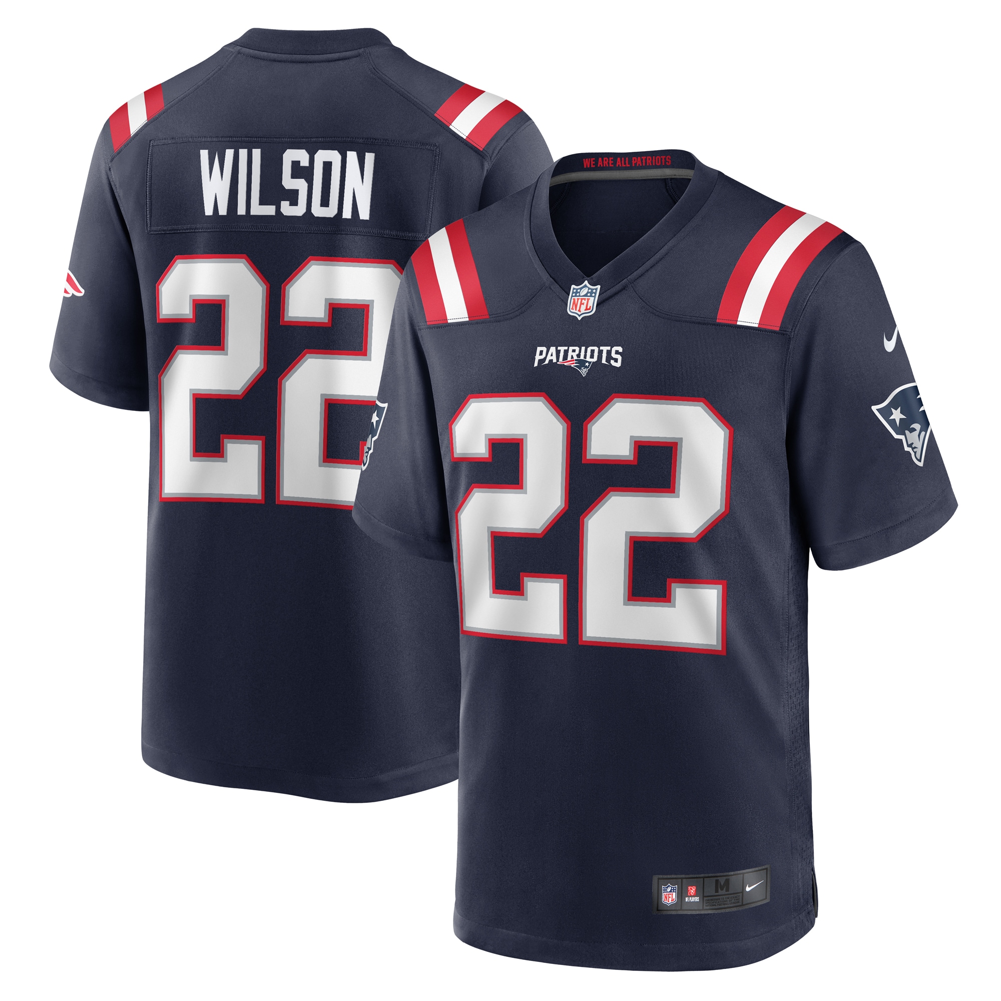 Men's New England Patriots Marco Wilson Navy Game Jersey JS3285 nicesnker
