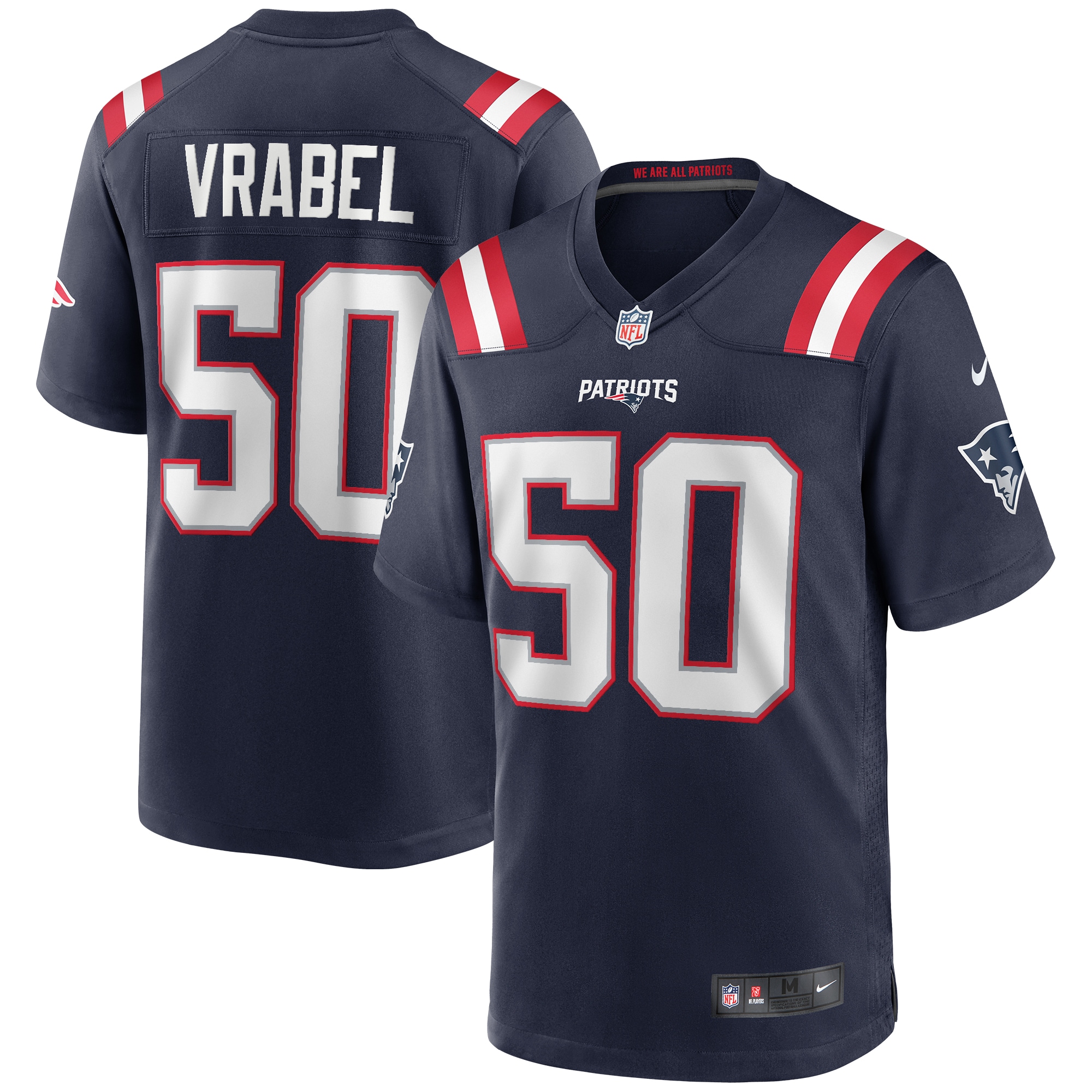 Men's New England Patriots Mike Vrabel Navy Game Retired Player Jersey JS6975 nicesnker