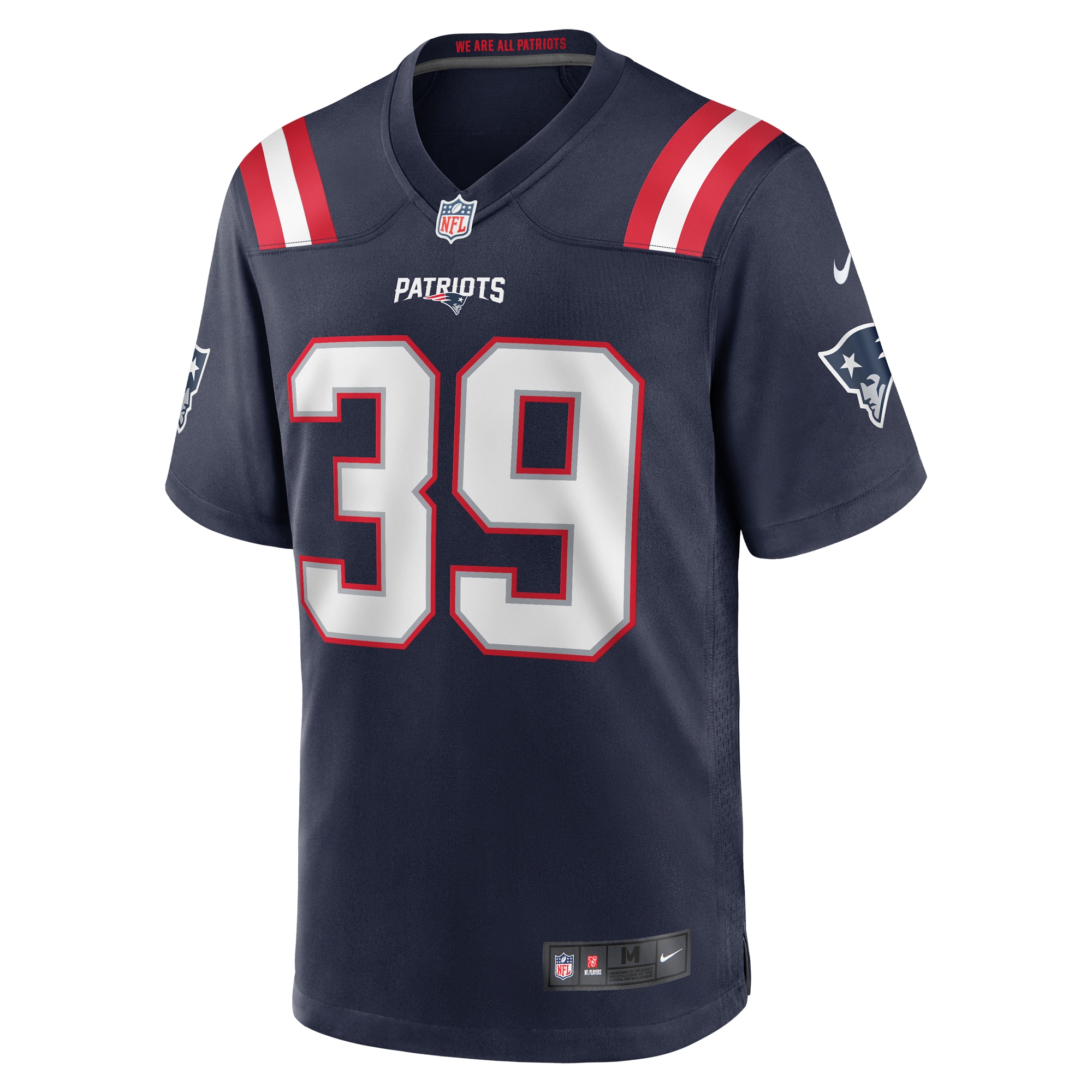 Alternative view of Men's New England Patriots Tae Hayes Navy Home Game Player Jersey JS7354 nicesnker