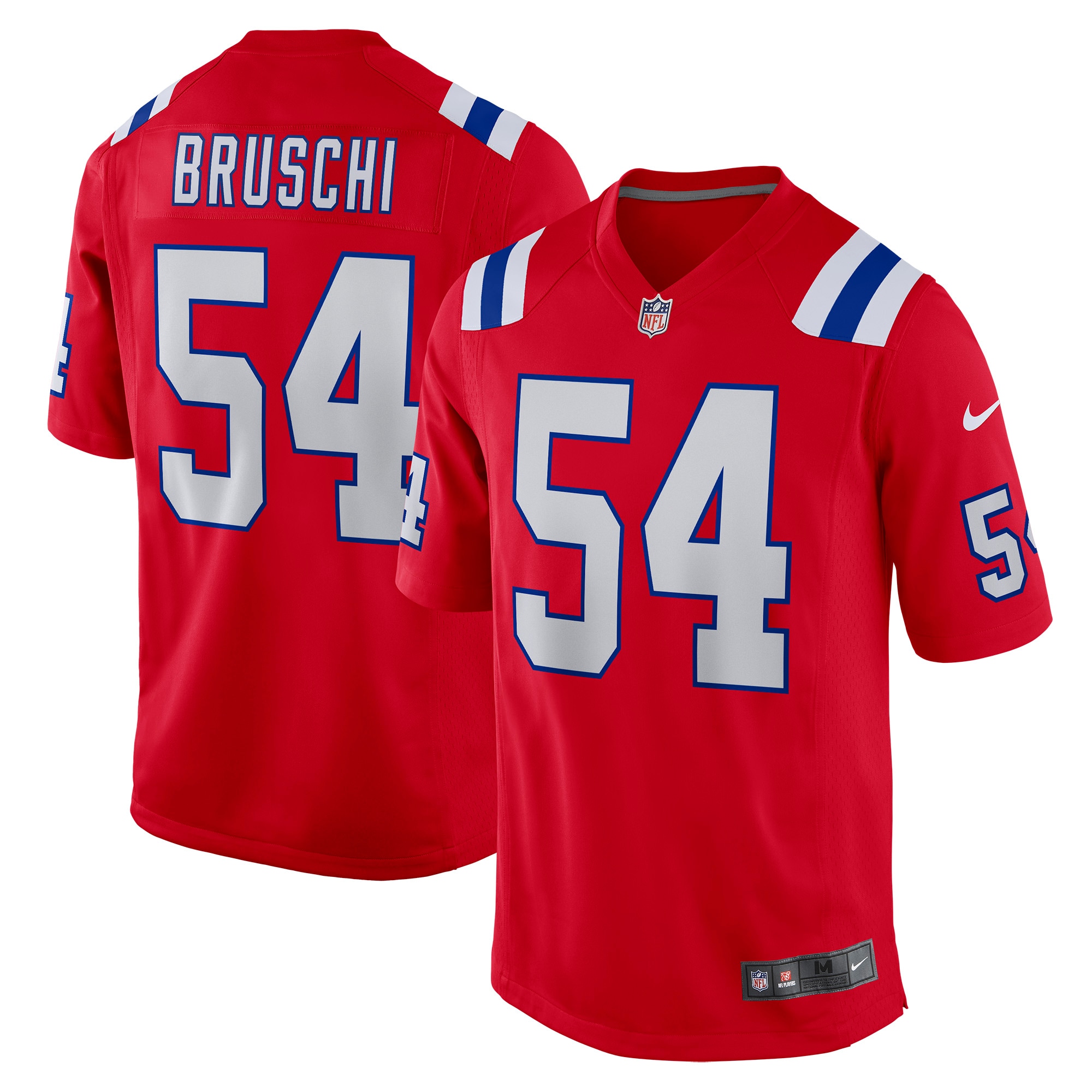 Men's New England Patriots Tedy Bruschi Red Retired Player Alternate Game Jersey JS2091 nicesnker