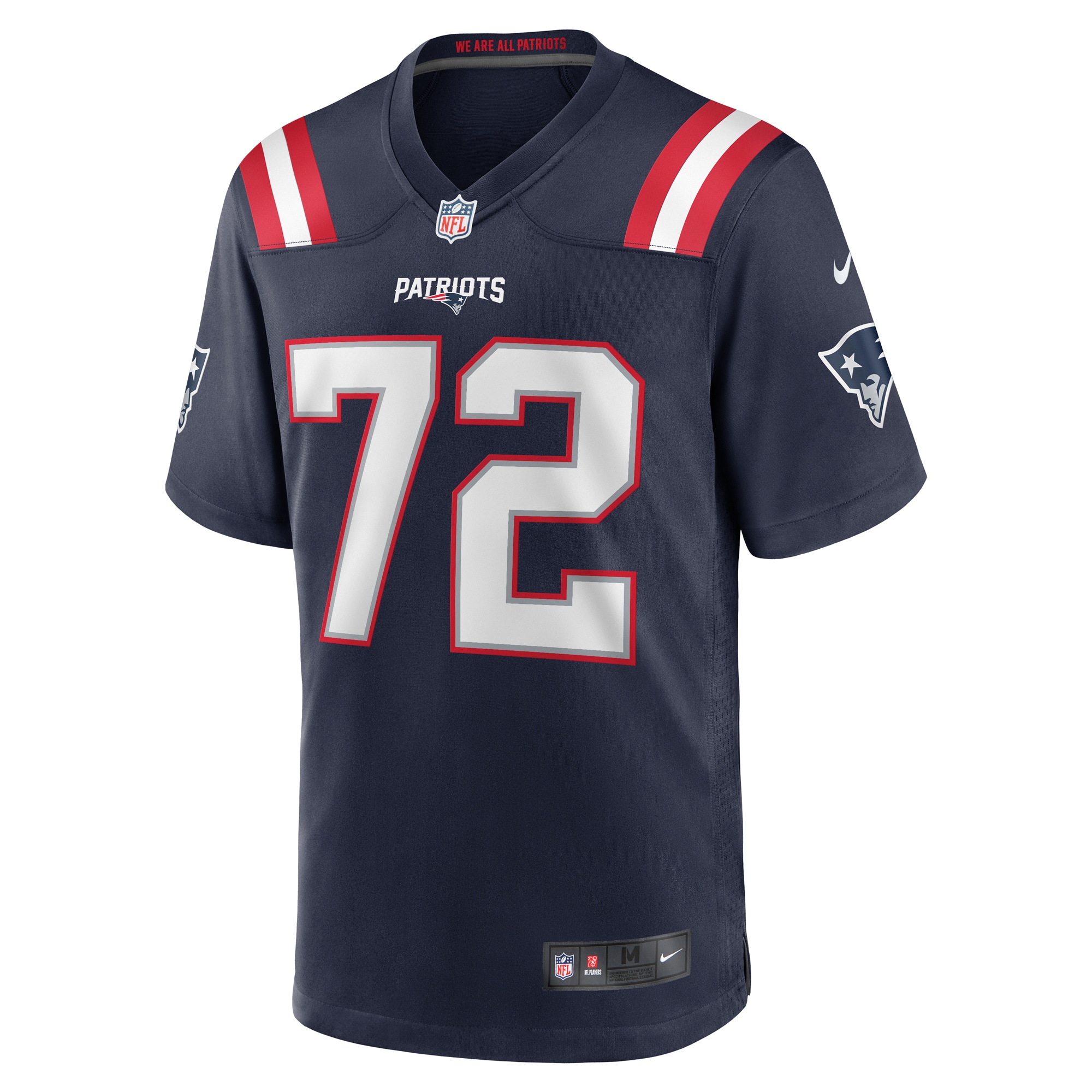 Alternative view of Men's New England Patriots Tyrone Wheatley Navy Team Game Jersey JS3612 nicesnker