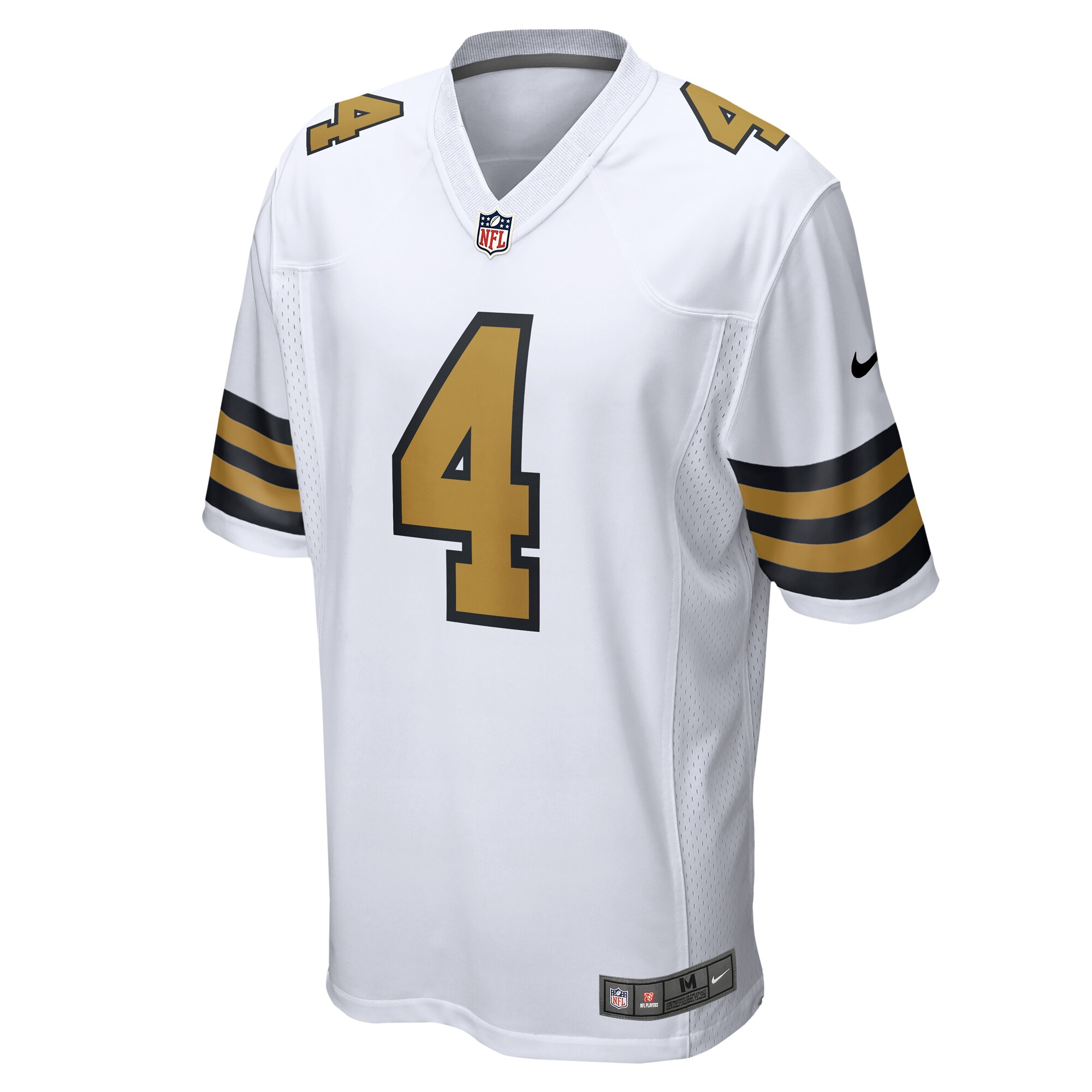 Alternative view of Men's New Orleans Saints Derek Carr White Alternate Game Jersey JS6330 nicesnker