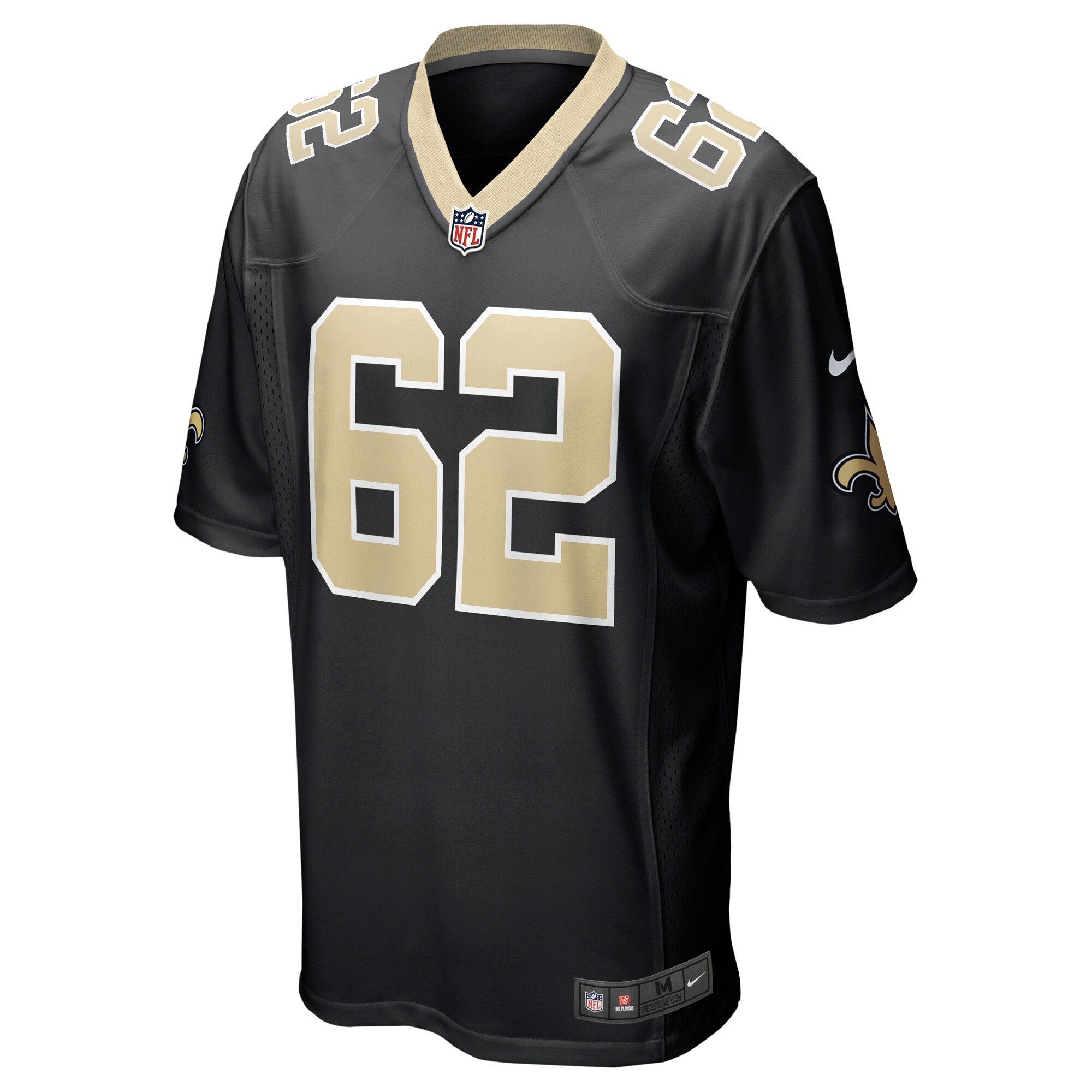 Alternative view of Men's New Orleans Saints Lucas Patrick Black Game Jersey JS3379 nicesnker