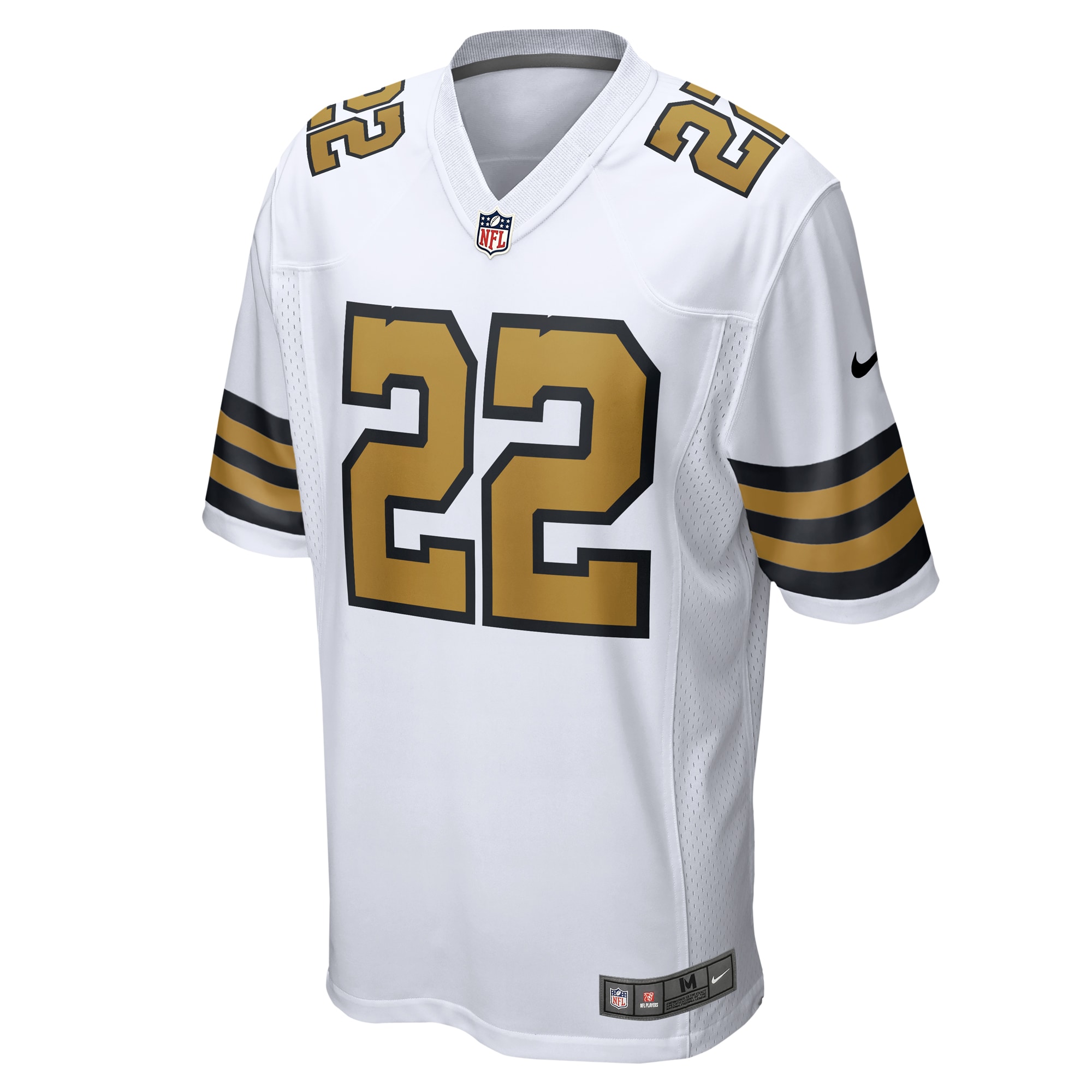 Alternative view of Men's New Orleans Saints Rashid Shaheed White Alternate Game Jersey JS9232 nicesnker
