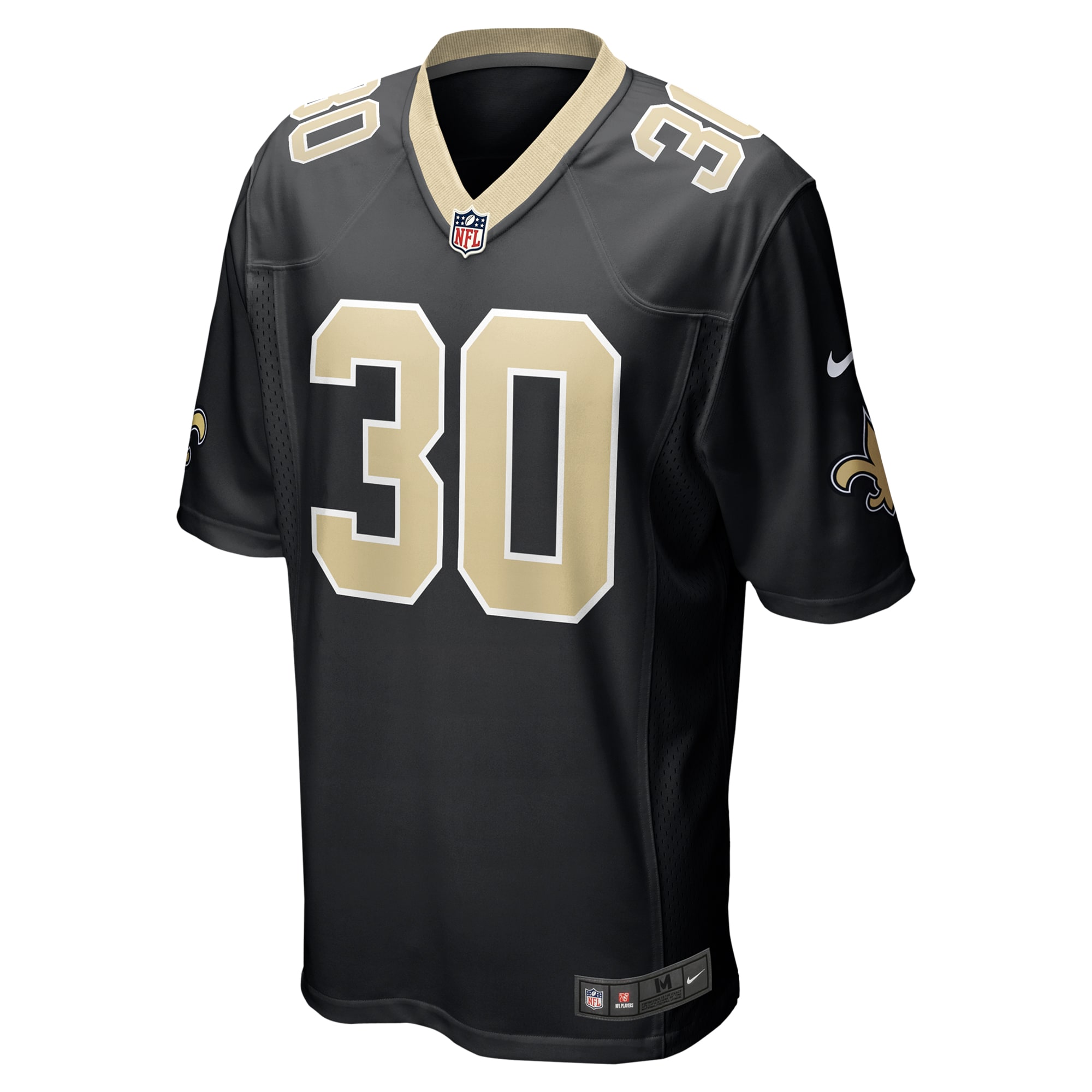 Alternative view of Men's New Orleans Saints Roderic Teamer Black Game Jersey JS6967 nicesnker