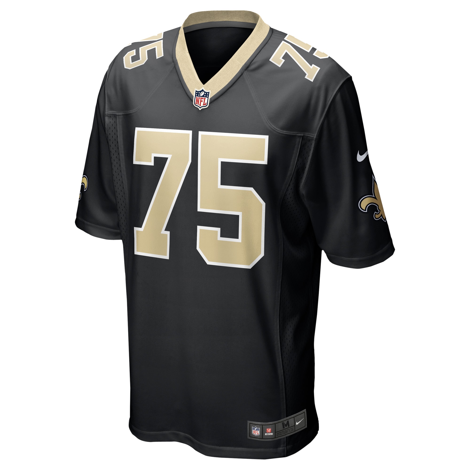 Alternative view of Men's New Orleans Saints Taliese Fuaga Black Player Game Jersey JS3262 nicesnker