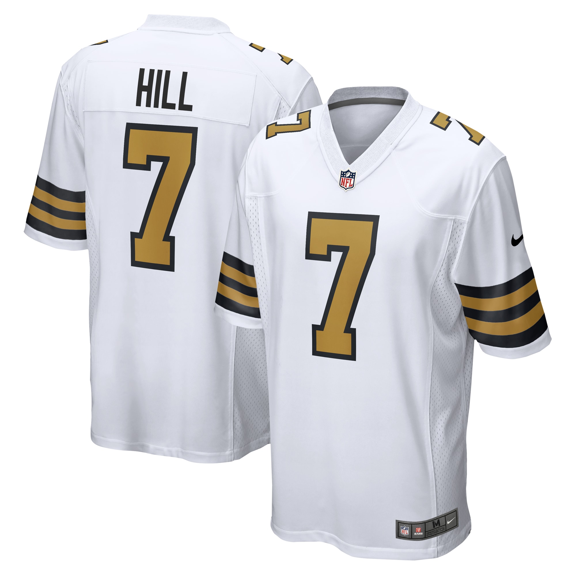 Men's New Orleans Saints Taysom Hill White Alternate Game Jersey JS1129 nicesnker