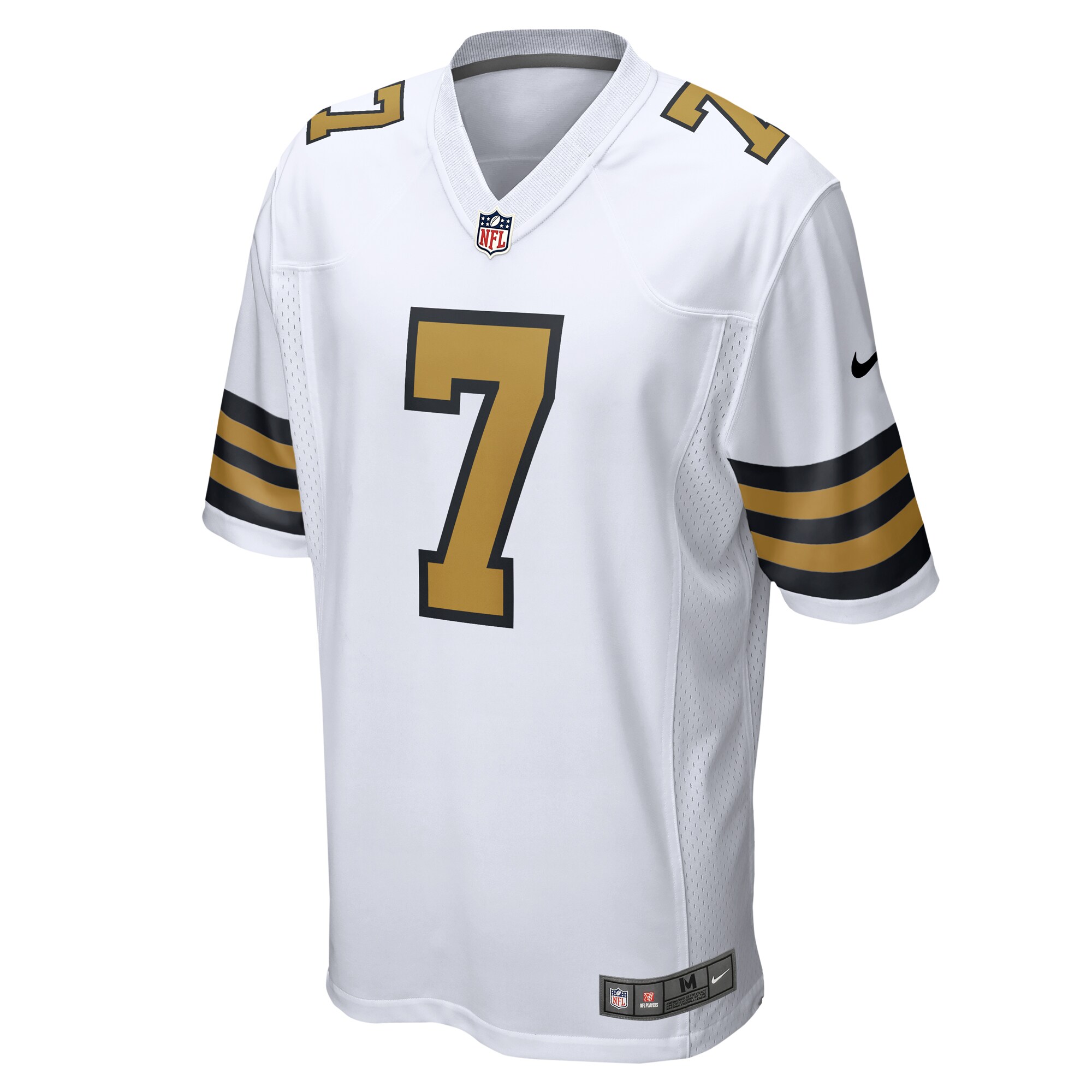 Alternative view of Men's New Orleans Saints Taysom Hill White Alternate Game Jersey JS1129 nicesnker