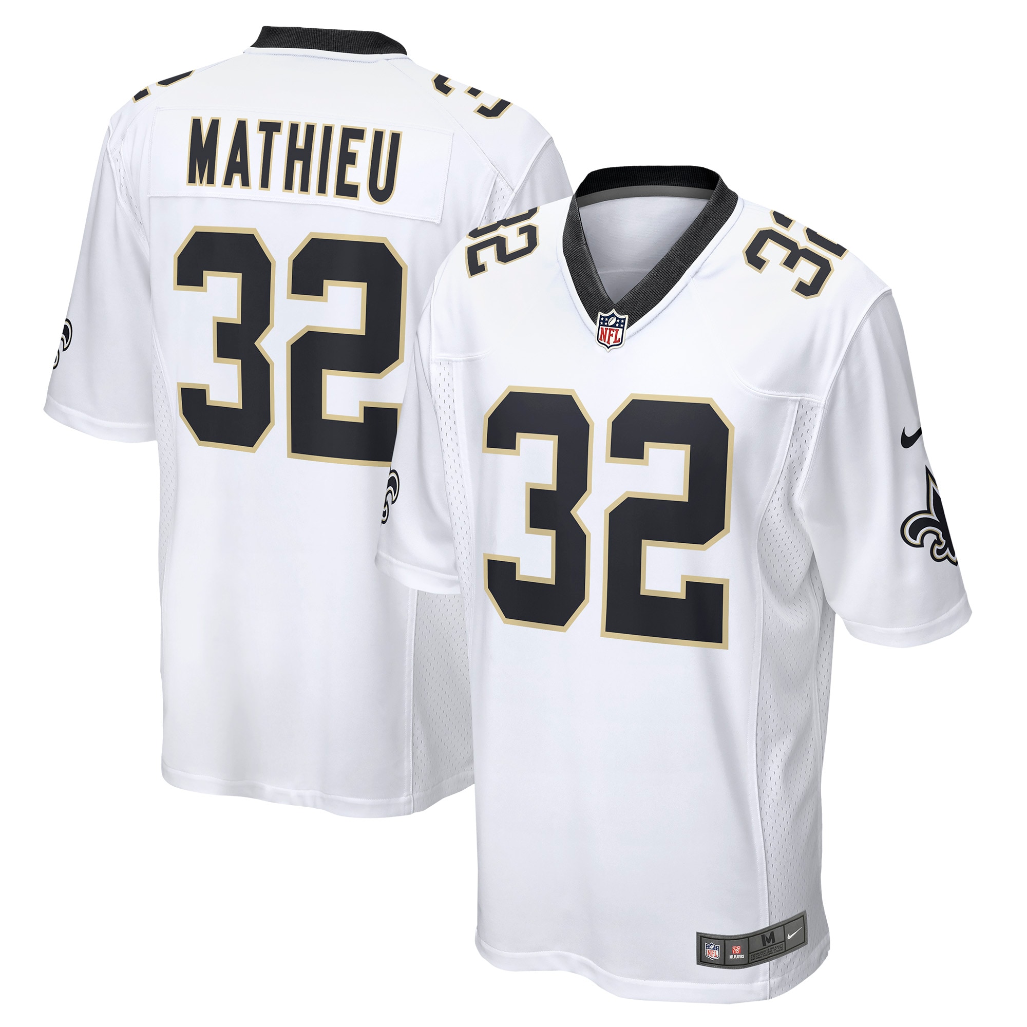 Men's New Orleans Saints Tyrann Mathieu White Game Jersey JS5069 nicesnker