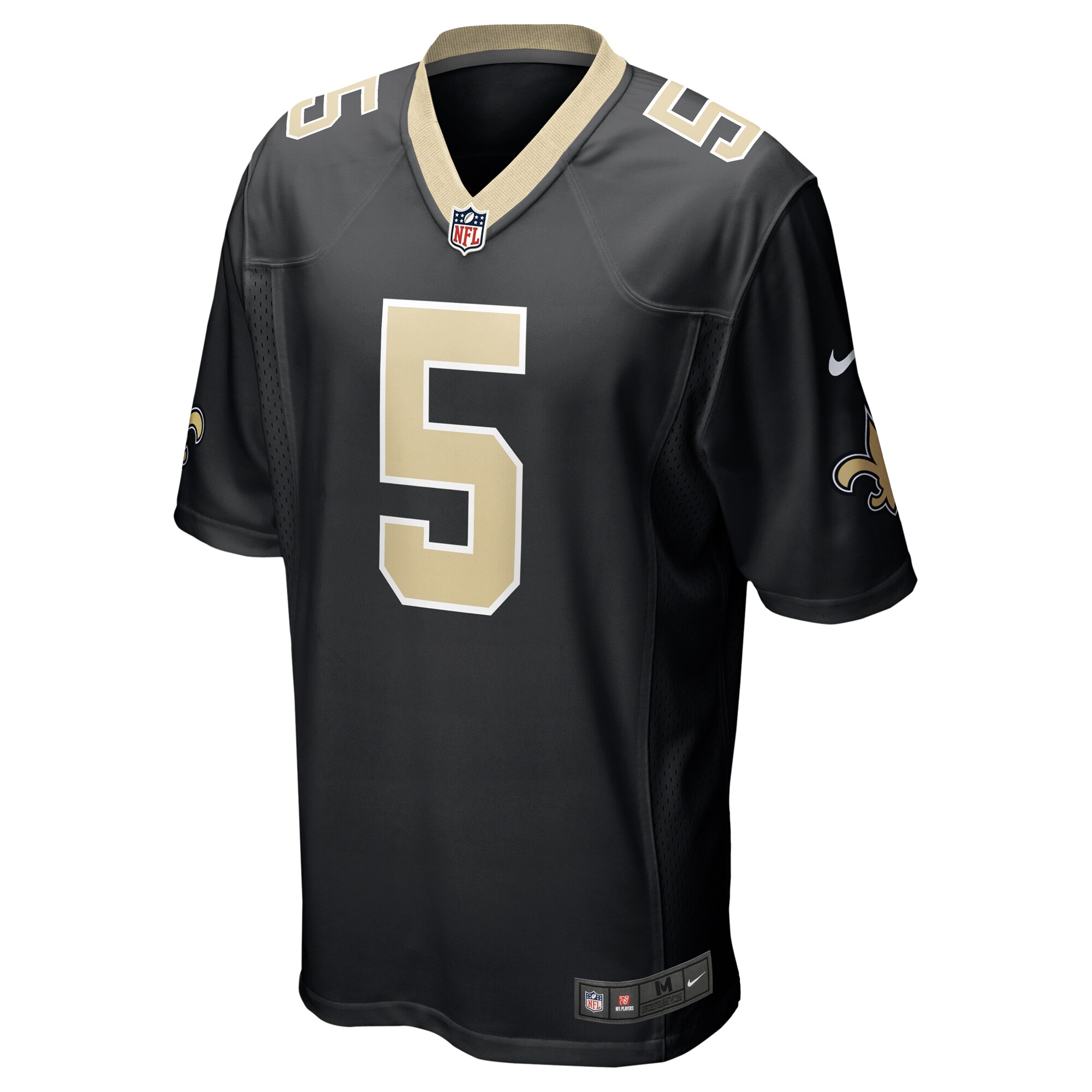 Alternative view of Men's New Orleans Saints Will Harris Black Game Jersey JS1809 nicesnker