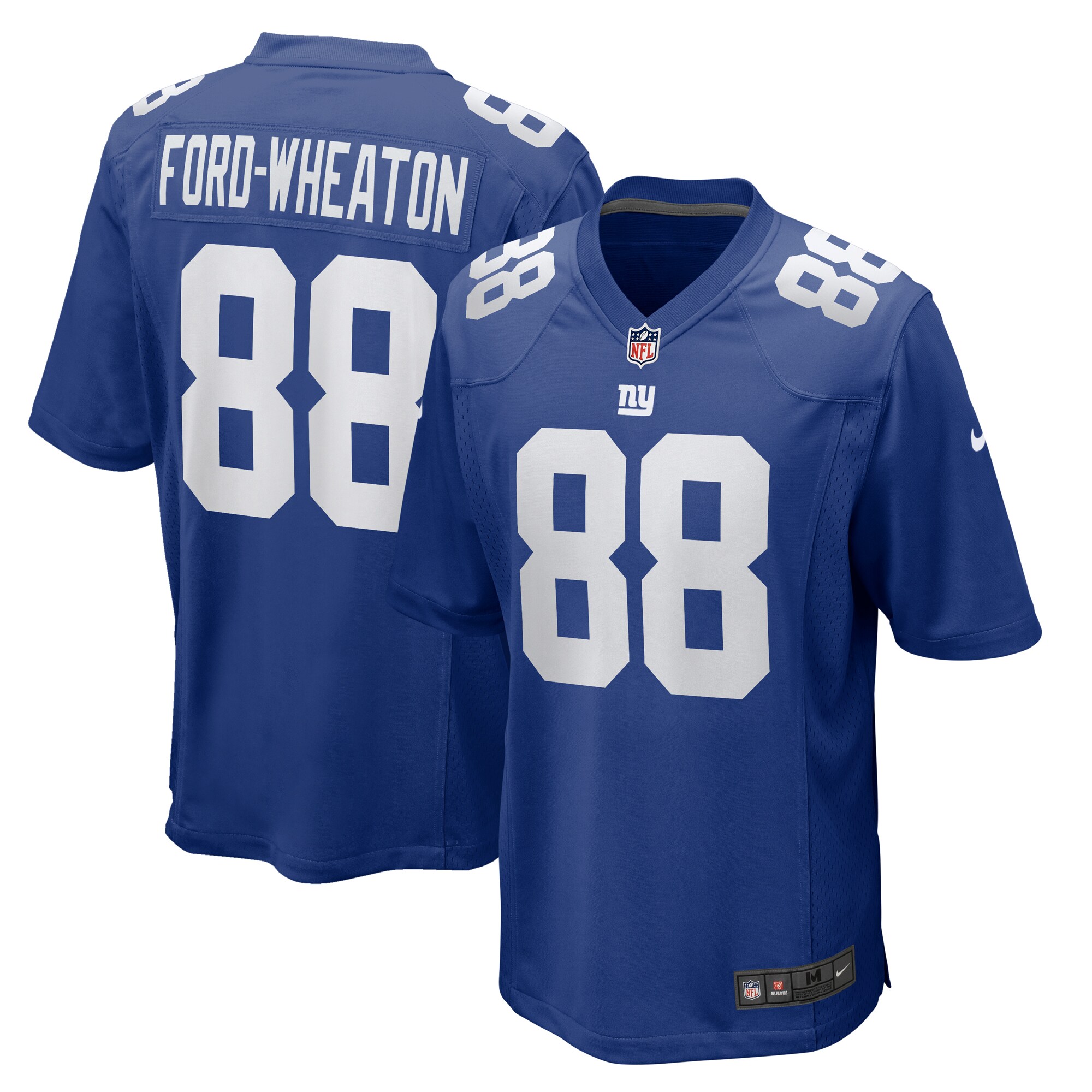 Men's New York Giants Bryce Ford-Wheaton Royal Team Game Jersey JS4134 nicesnker