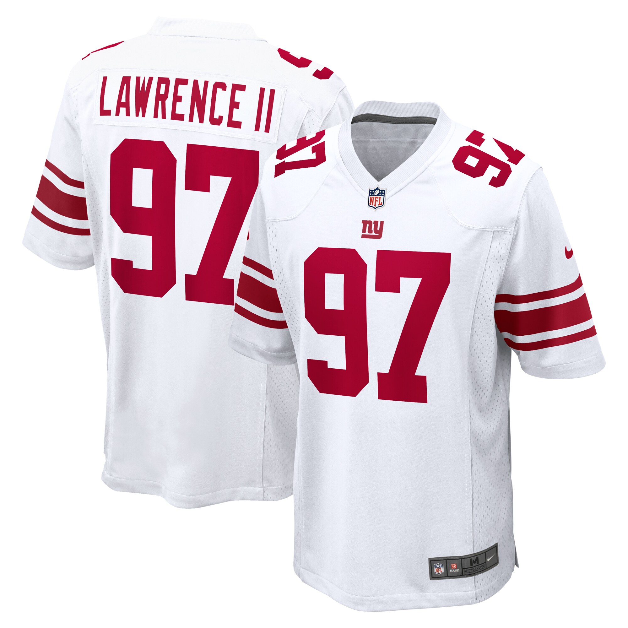Men's New York Giants Dexter Lawrence II White Game Player Jersey JS3155 nicesnker