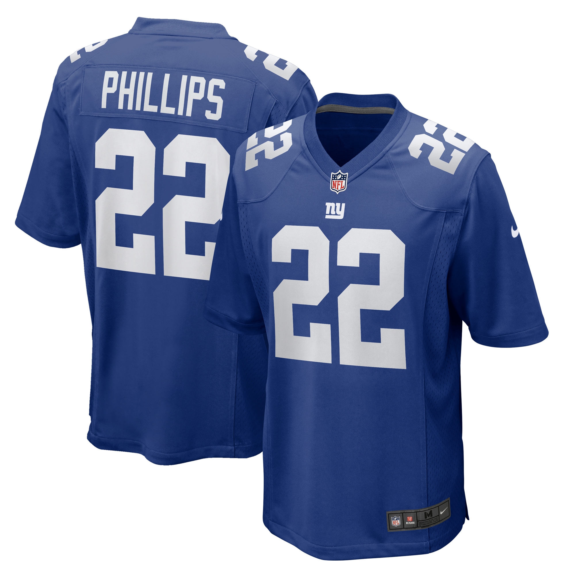 Men's New York Giants Dru Phillips Royal Team Game Jersey JS7500 nicesnker