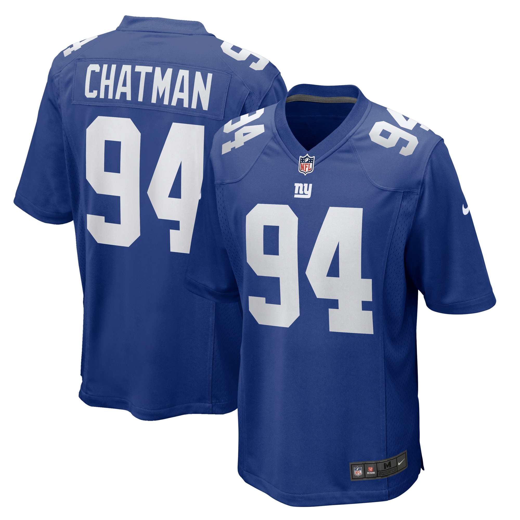 Men's New York Giants Elijah Chatman Royal Team Game Jersey JS4704 nicesnker