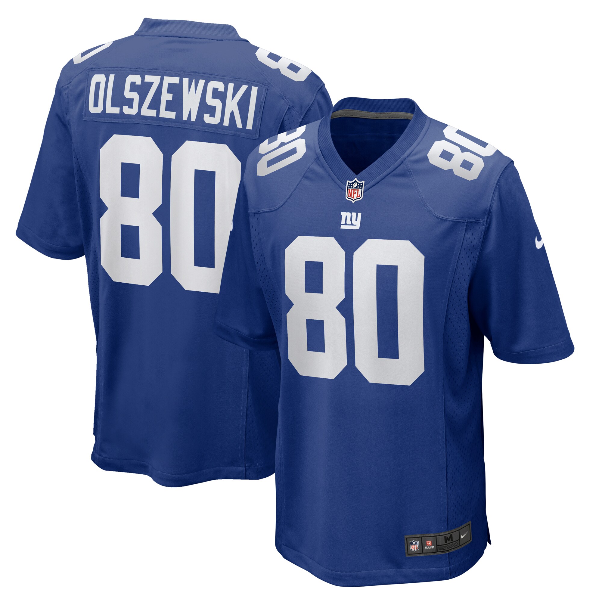 Men's New York Giants Gunner Olszewski Royal Team Game Jersey JS5952 nicesnker