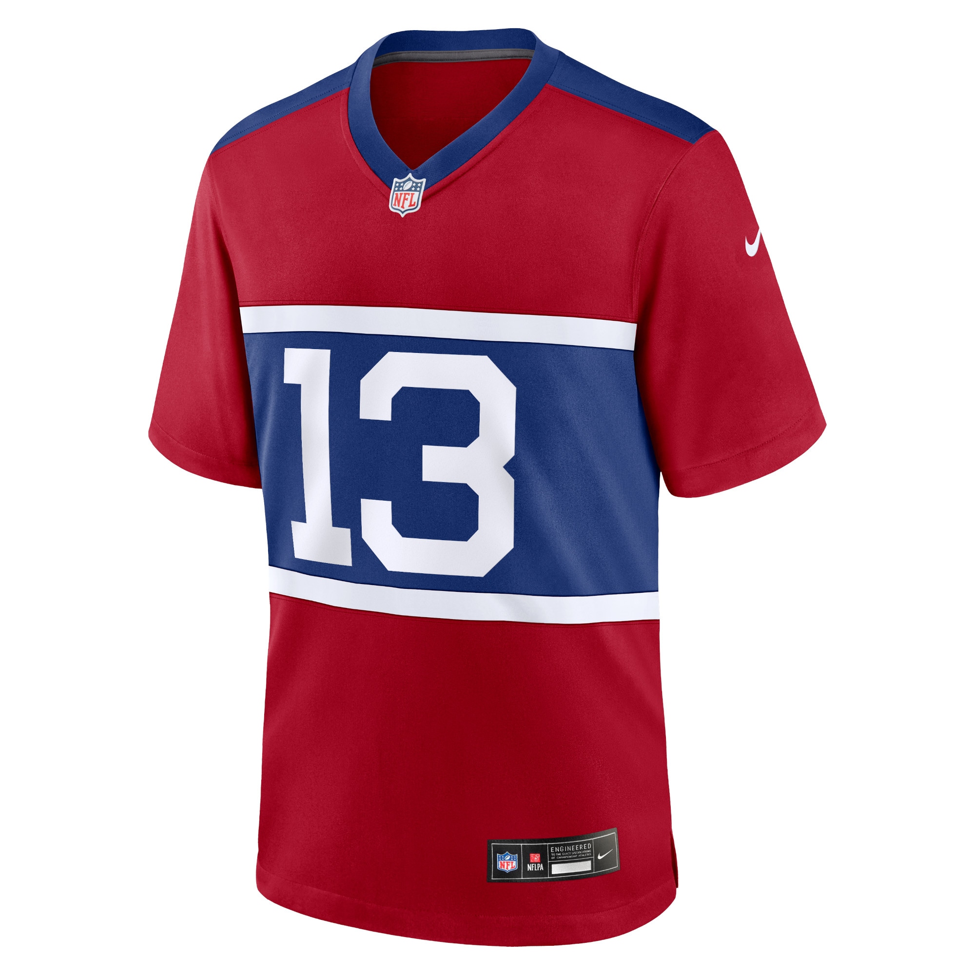 Alternative view of Men's New York Giants Jalin Hyatt Century Red Alternate Player Game Jersey JS5482 nicesnker