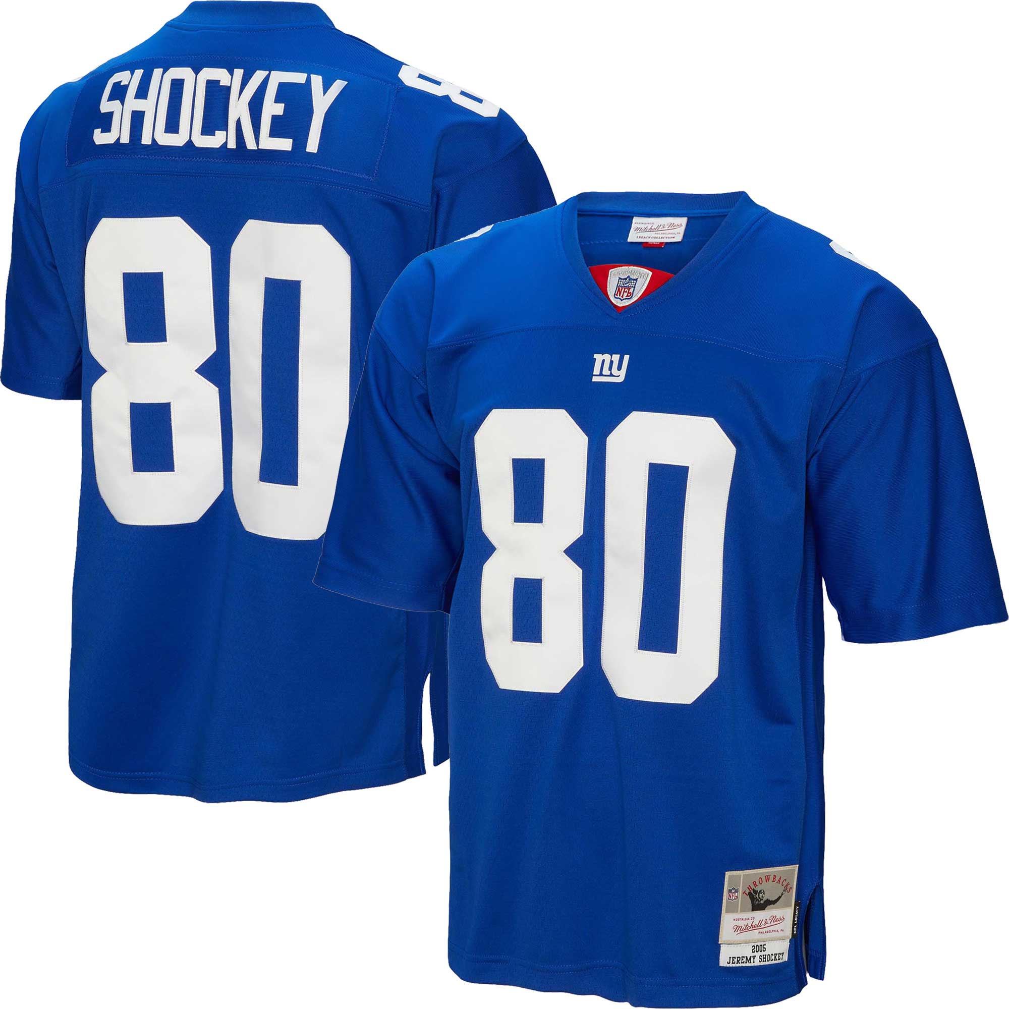 Men's New York Giants Jeremy Shockey Mitchell & Ness Royal Legacy Jersey JS1882 nicesnker