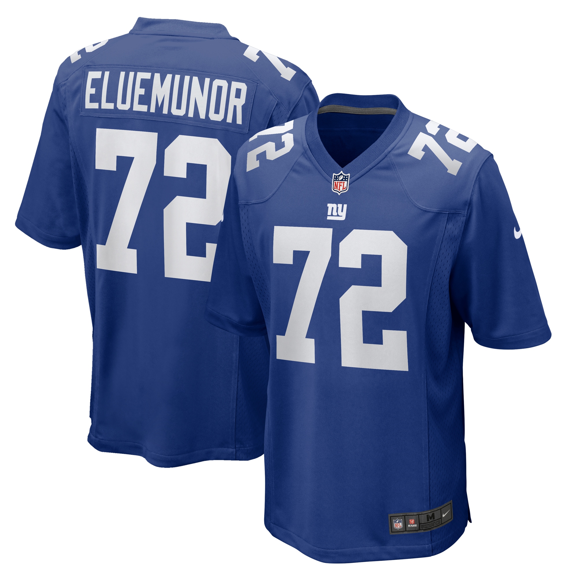 Men's New York Giants Jermaine Eluemunor Royal Team Game Jersey JS5052 nicesnker