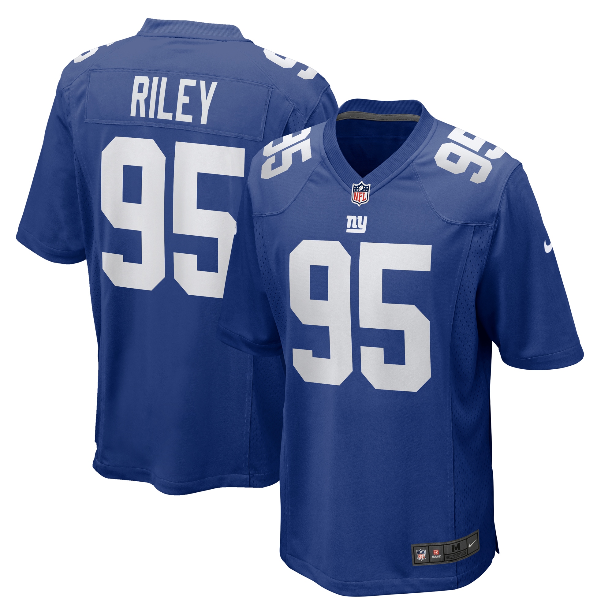 Men's New York Giants Jordon Riley Royal Team Game Jersey JS8277 nicesnker